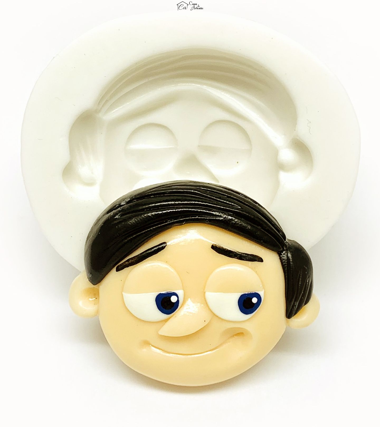 Molde de silicone - Meu Malvado Favorito - Rosto Gru Jovem - Grande - P1173