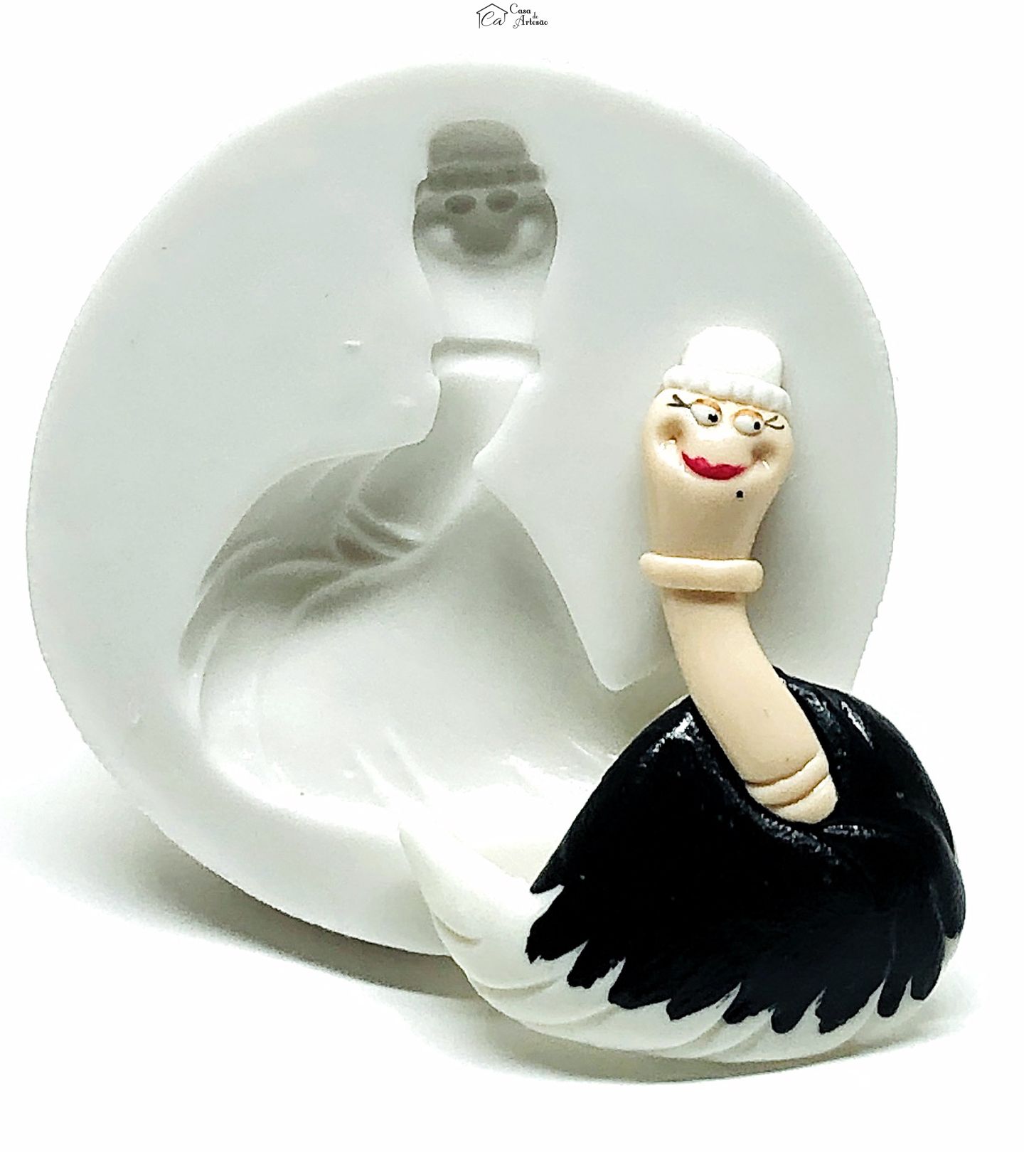 Molde de silicone - A Bela e a Fera - Espanador - Medio - P999