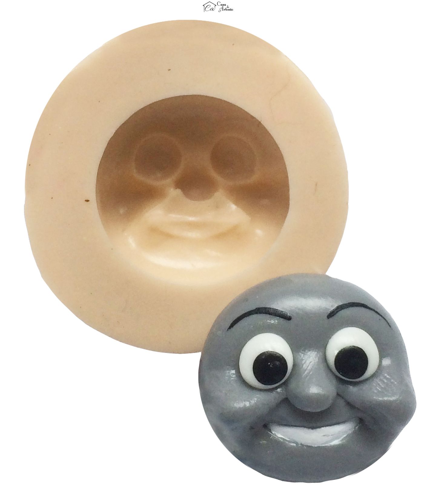 Molde de silicone - Thomas e Seus Amigos - Rosto Thomas - P172