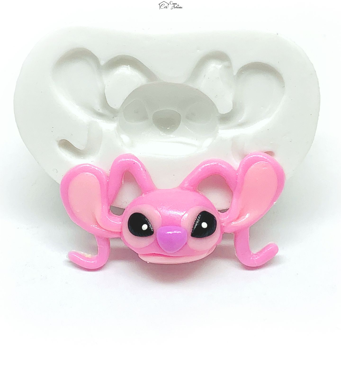 Molde de silicone - Lilo & Stitch - Rosto Angel - Pequeno - P1201