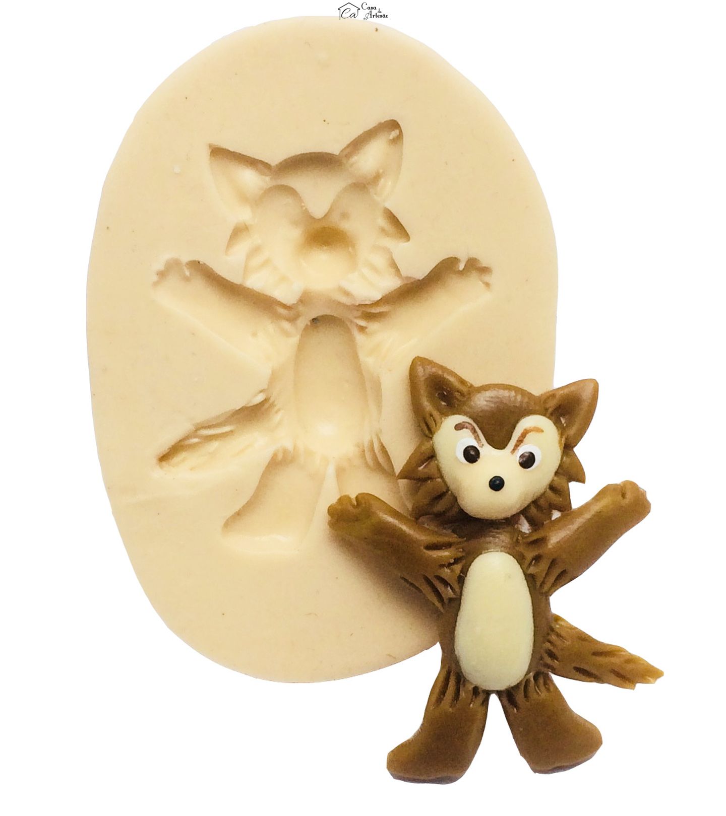 Molde de silicone - Chapeuzinho Vermelho - Lobo Pq. - P159