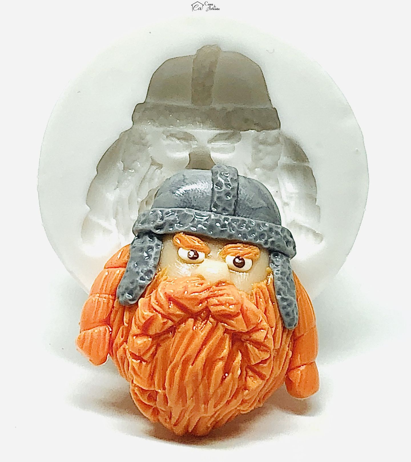 Molde de silicone - Senhor do Aneis - Rosto Gimli - Grande - P947