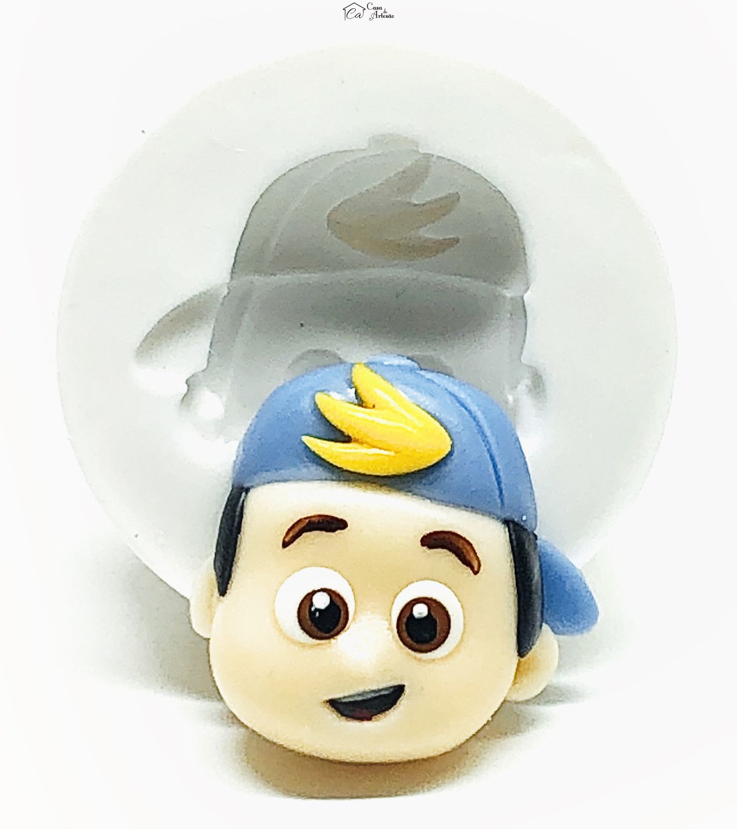 Molde de silicone - Os Aventureiros - Rosto Aventureiro Azul - Medio - P973