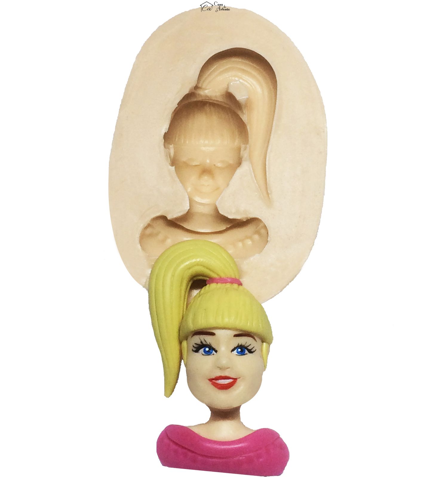 Molde de silicone - Rosto Barbie - P244