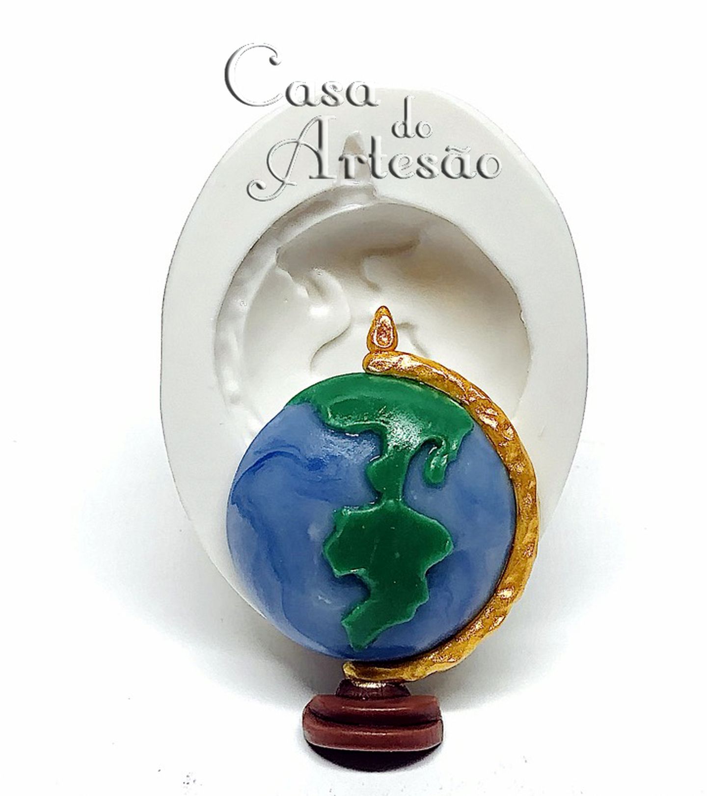 Molde de silicone - Kit Viagem - Globo Terrestre - Medio - P932