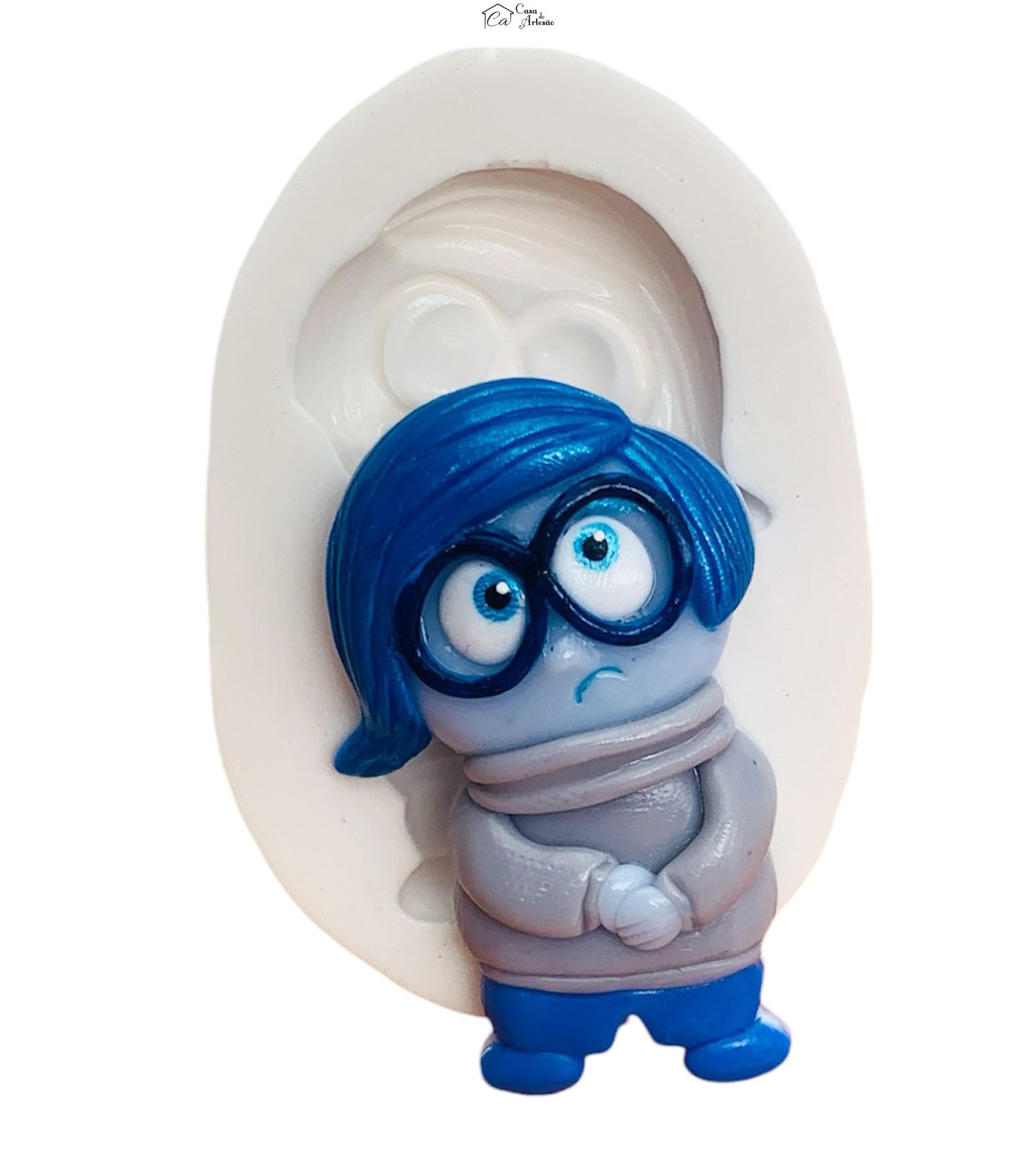 Molde de silicone - Divertida Mente - Tristeza - Grande - P1248