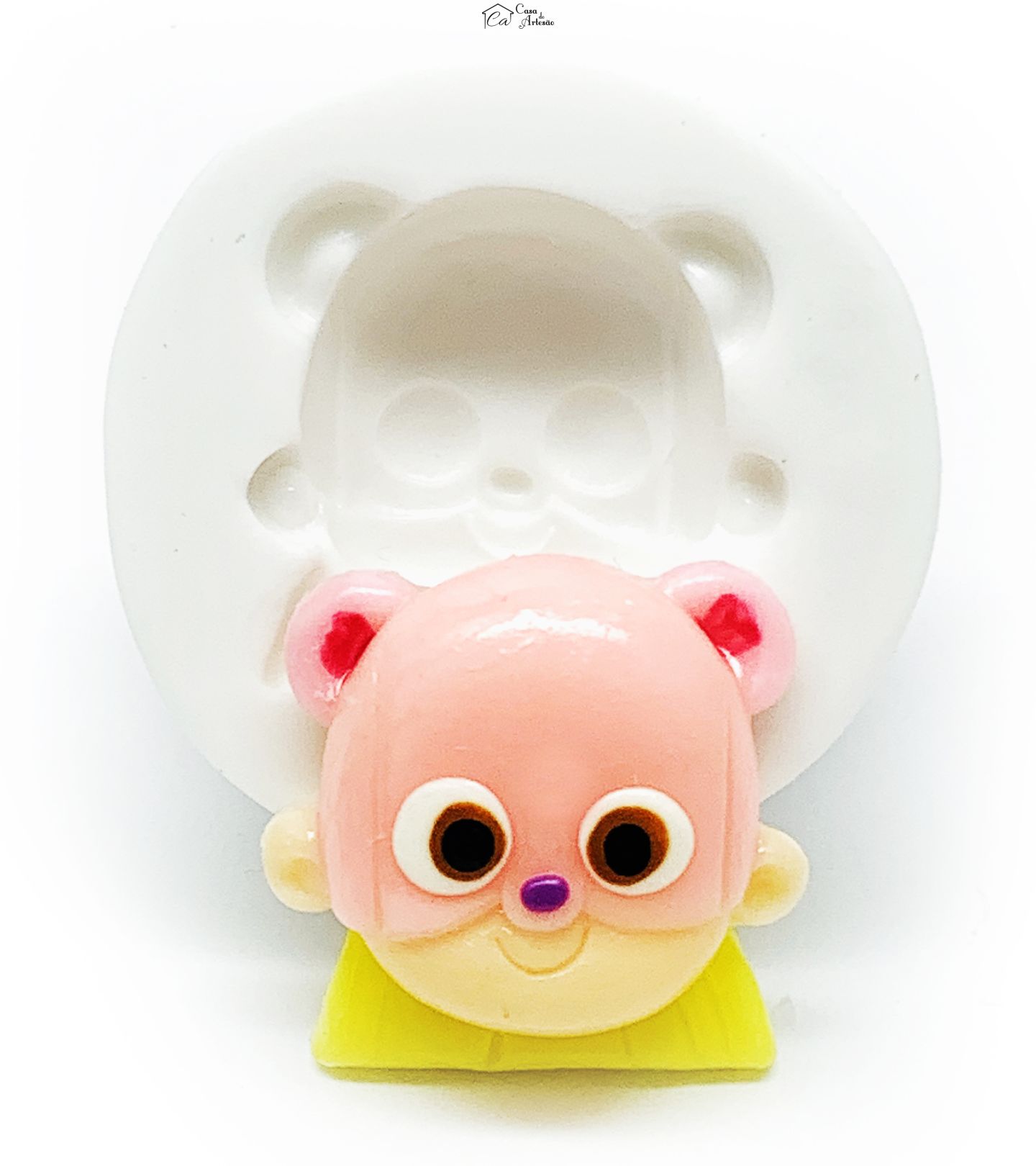 Molde de silicone - Os Aventureiros - Rosto Rosa - Pequeno - P1218