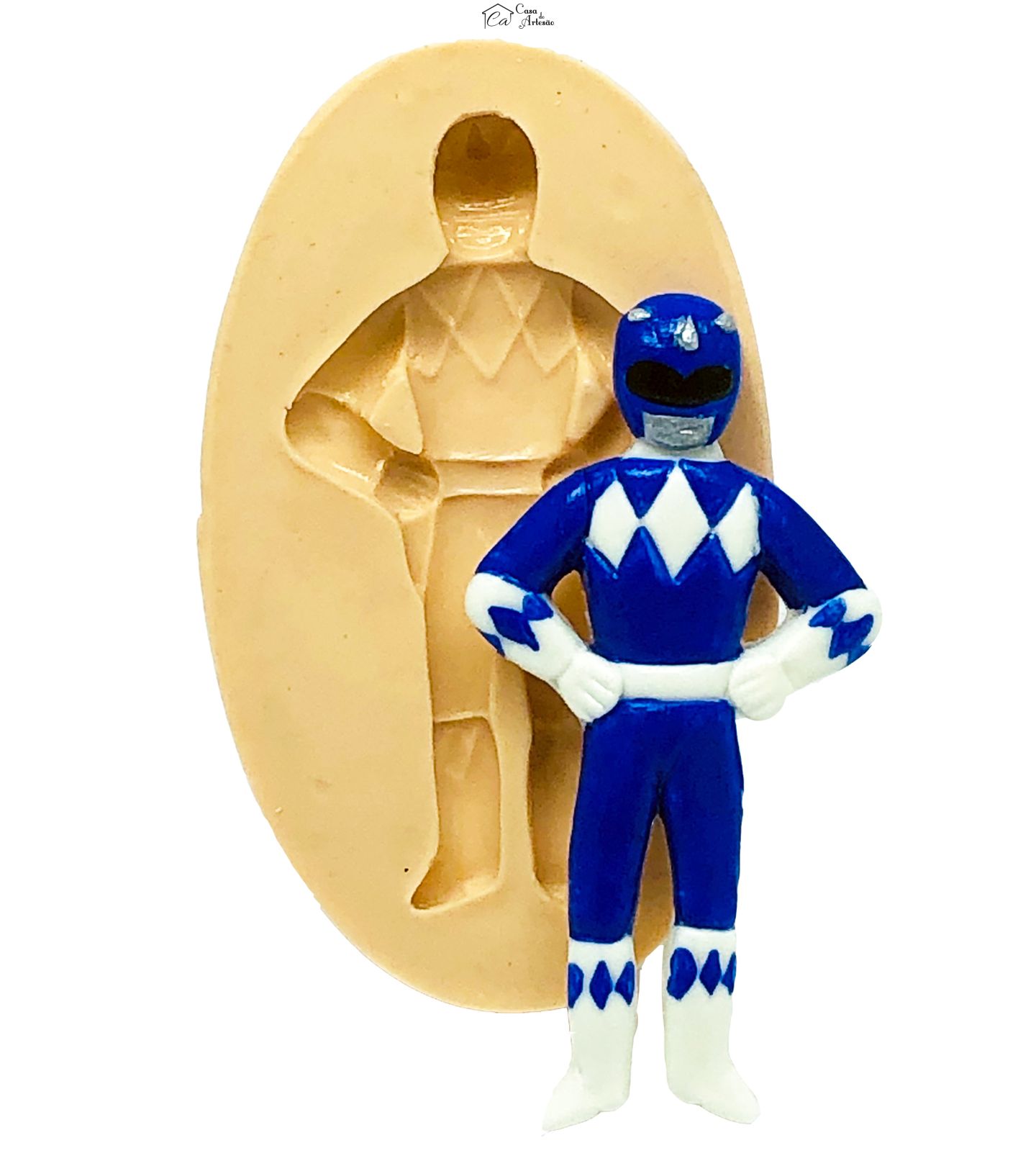 Molde de silicone - Power Ranger - Azul - Medio - P797