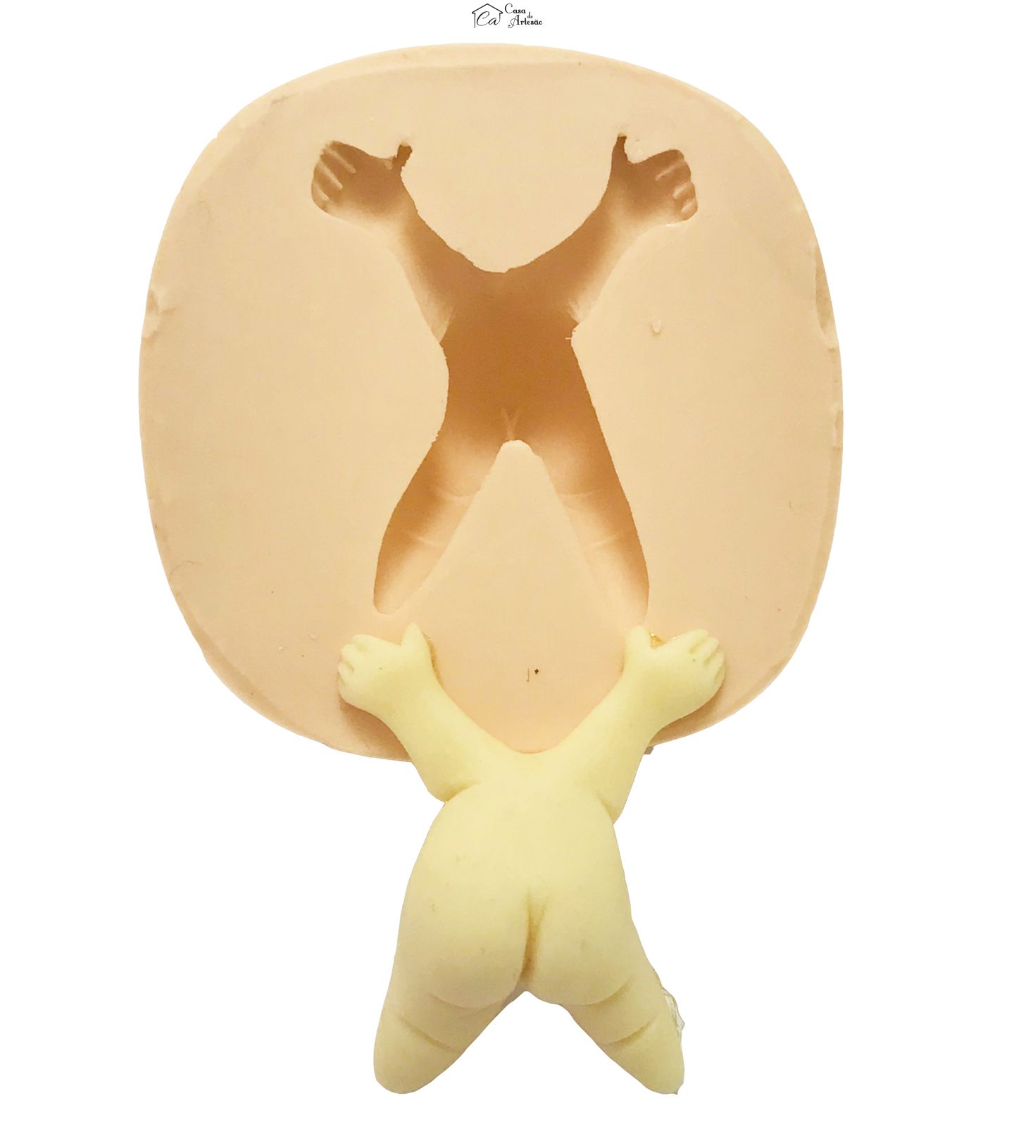 Molde de silicone - Corpo Menina c/ Bundinha Arrebitada