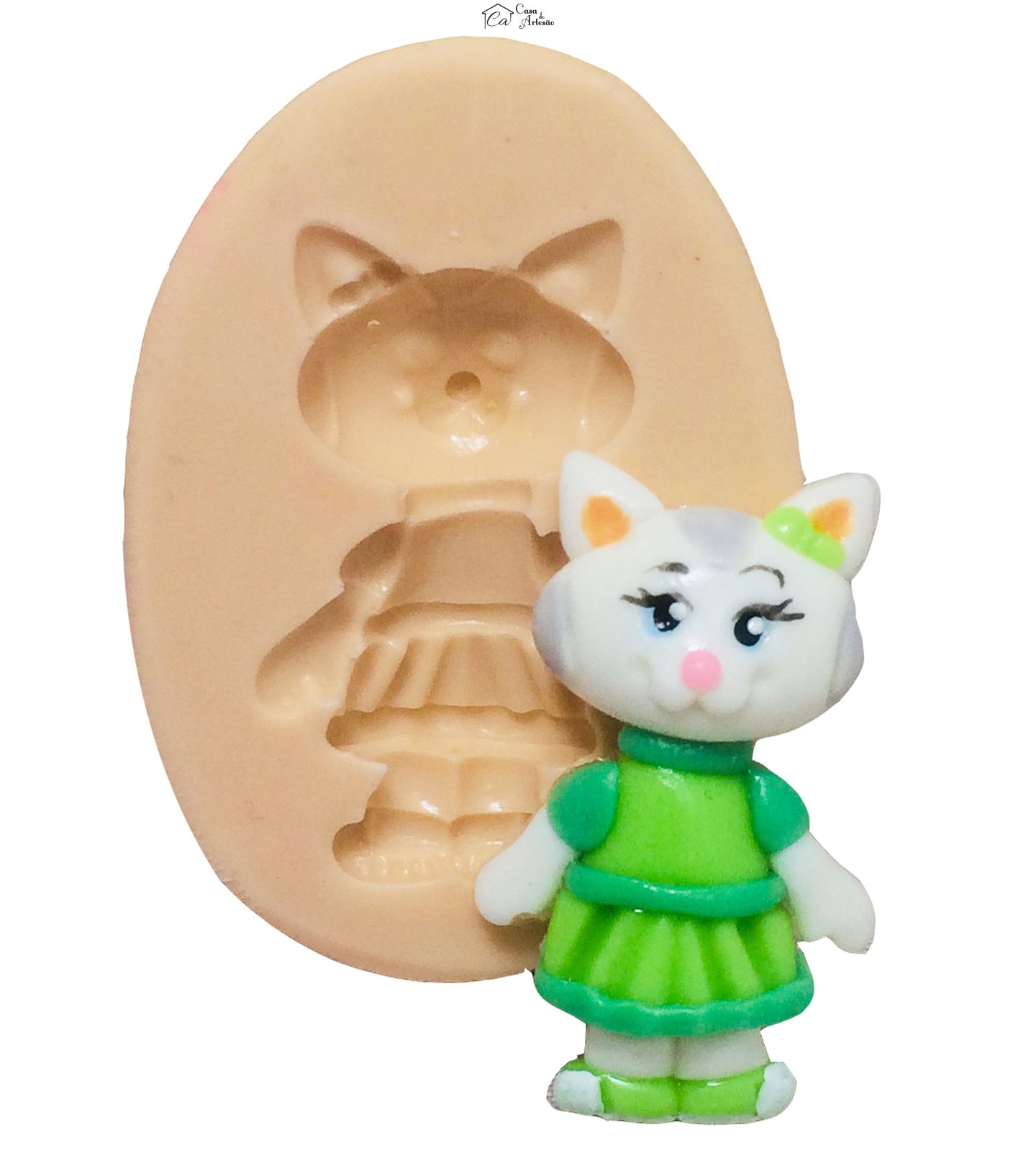 Molde de silicone - Daniel Tigre - Katerina Kittycat - Pequena -  P384