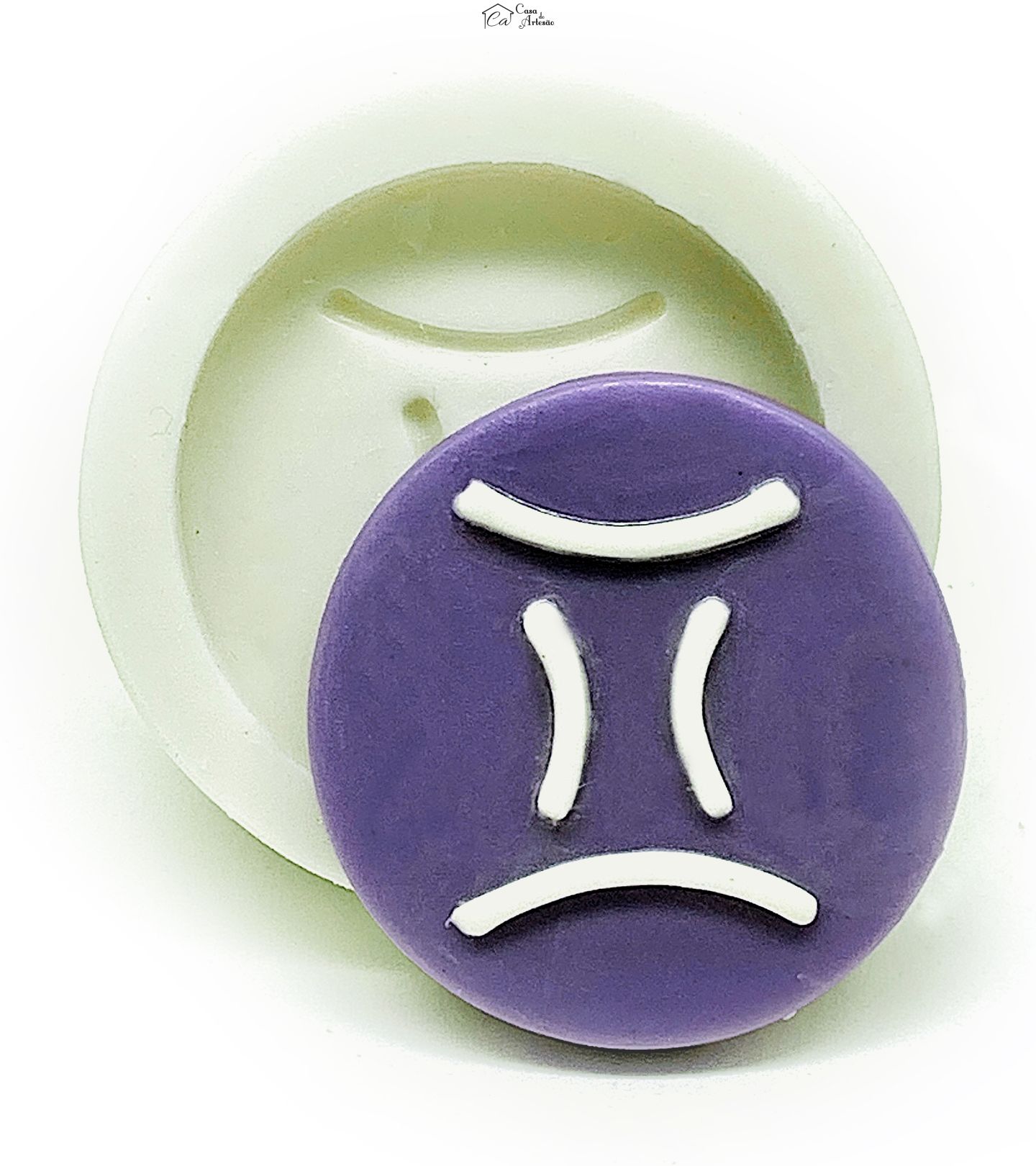 Molde de silicone - Horoscopo - Simbolo - Gemeos - Medio - P1138