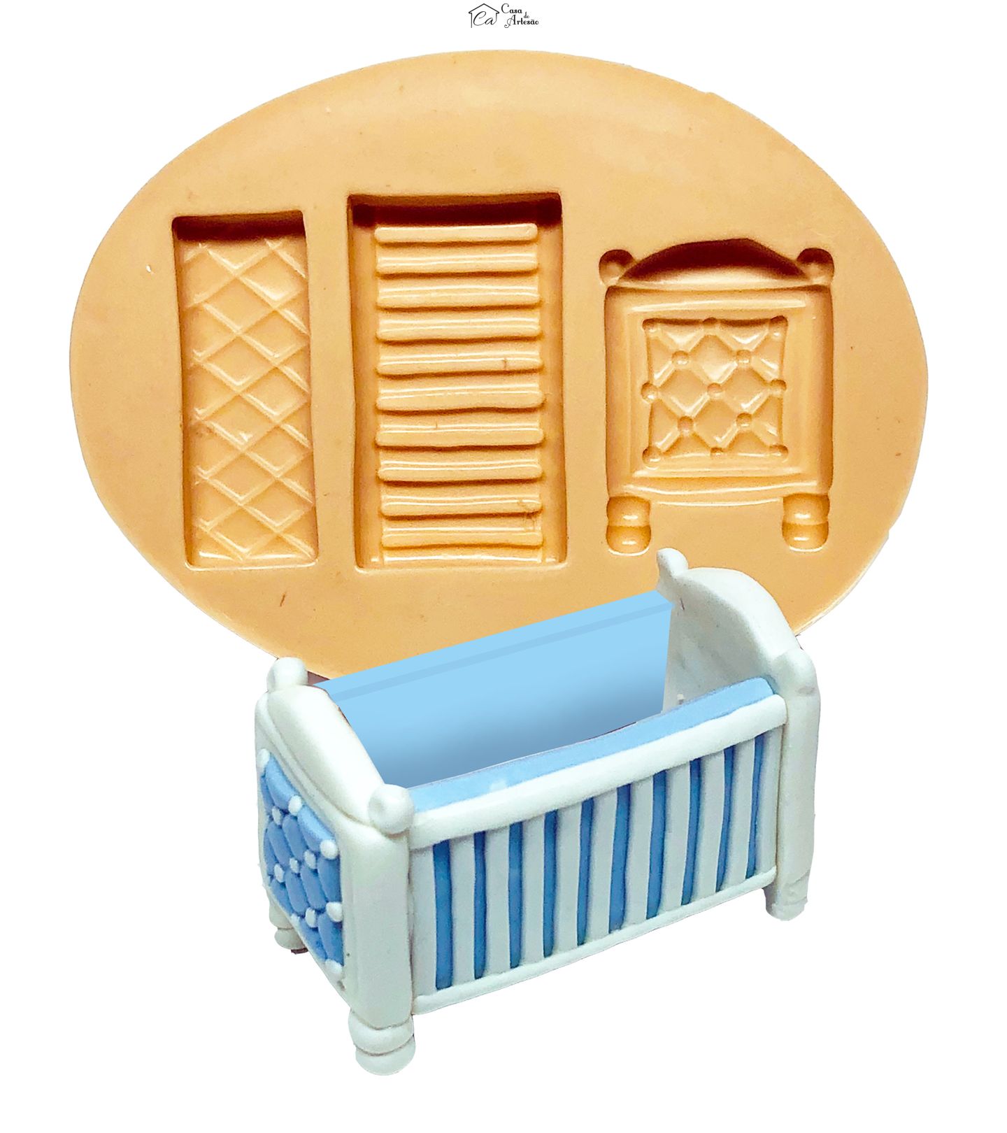 Molde de silicone - Moveis Bebê - Berço - Grande - P661