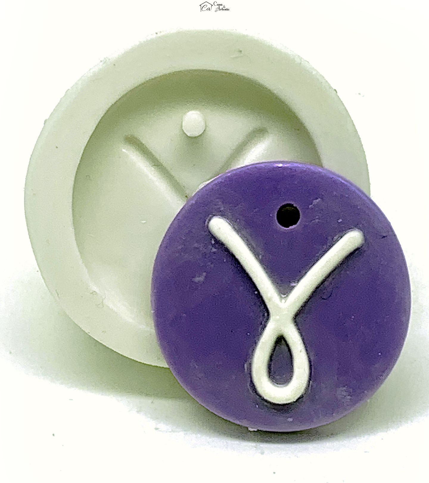 Molde de silicone - Horoscopo - Pingente - Aries - Medio - P1145