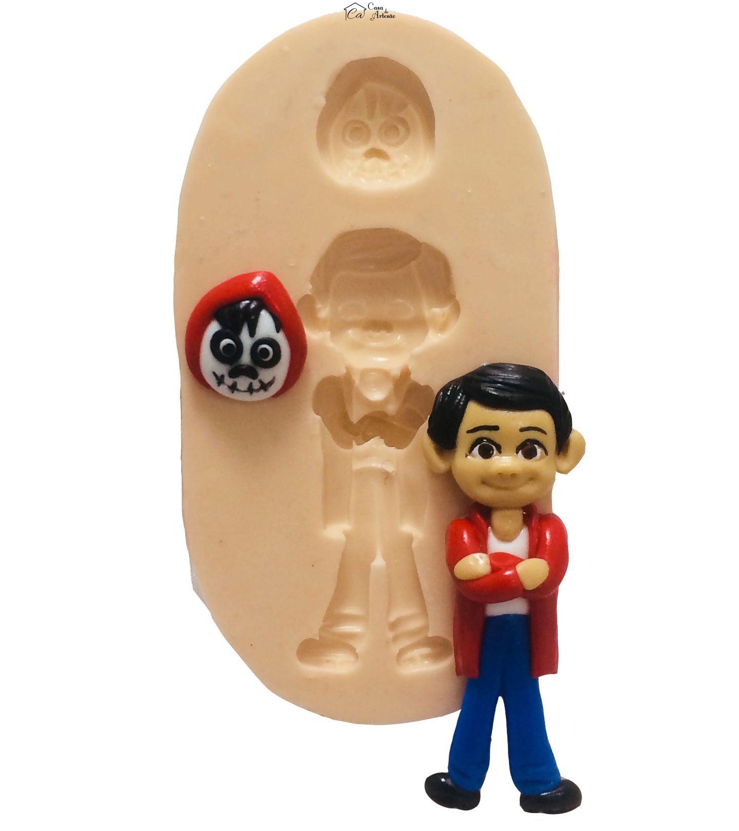 Molde de silicone - A vida é uma Festa - Miguel e Caveira (Miguel) - Medio - P384