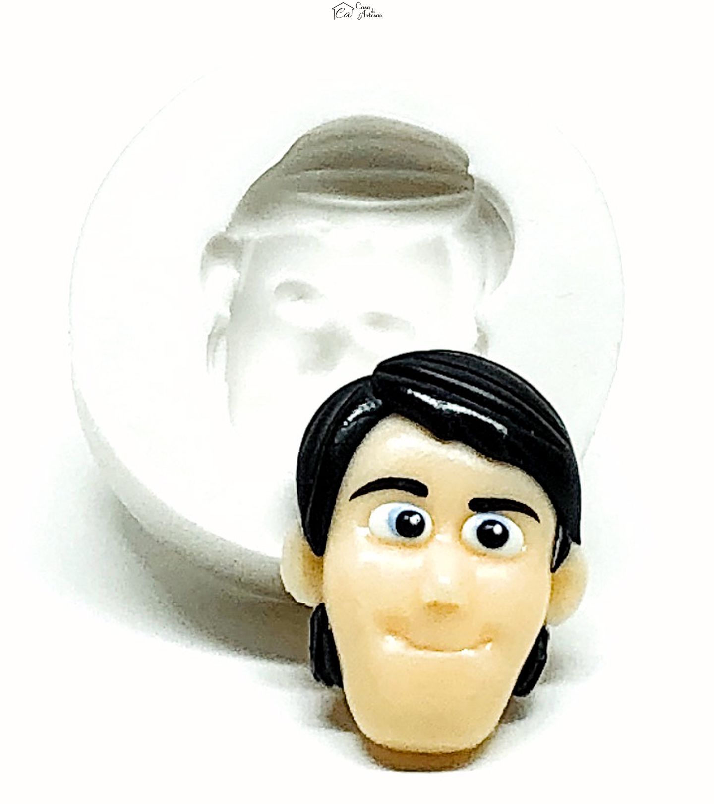 Molde de silicone - Caçadores de Trolls - Rosto Jim - Pequeno - P965