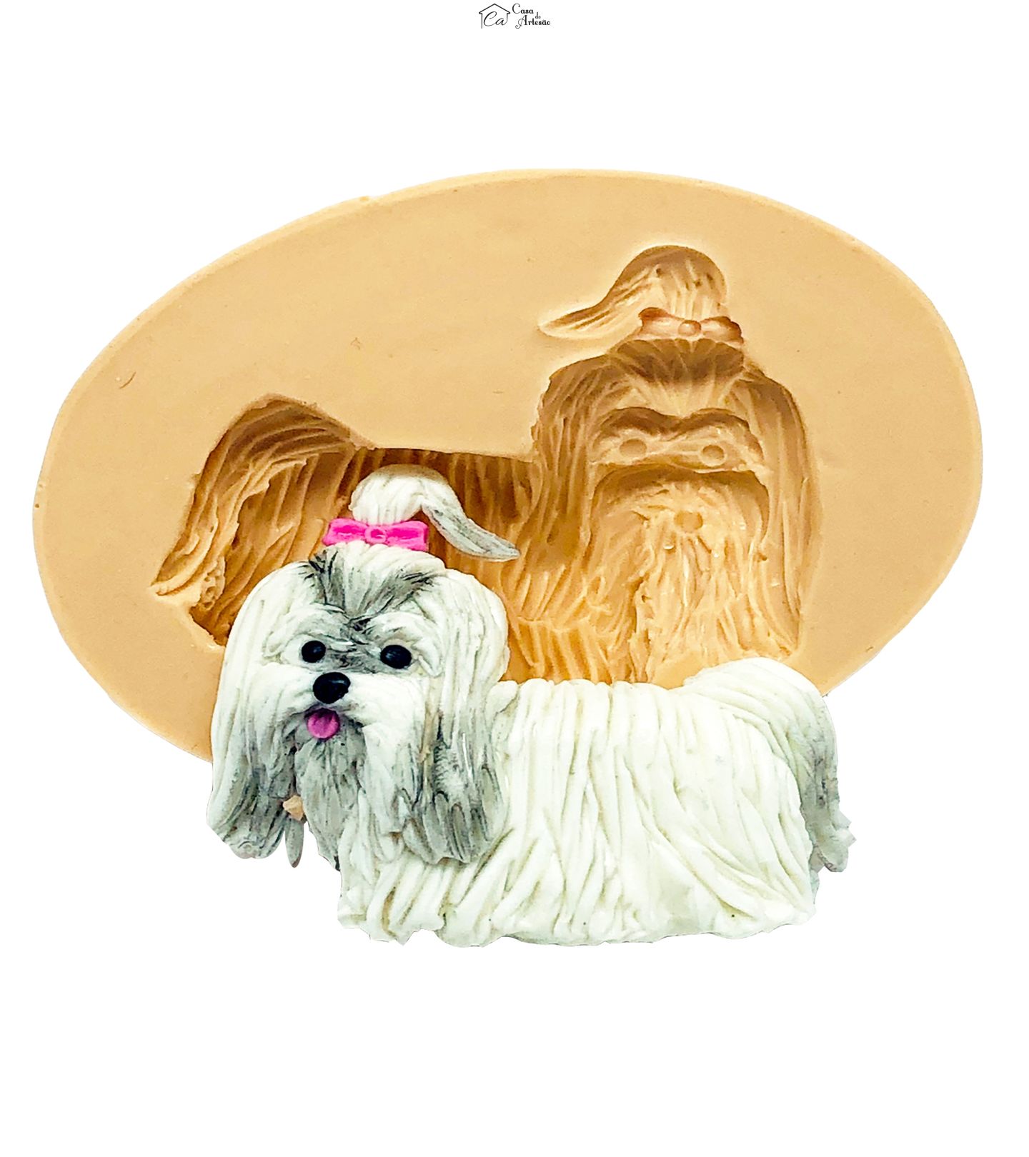Molde de silicone - Cachorro - Lhasa Apso - Grande - P828