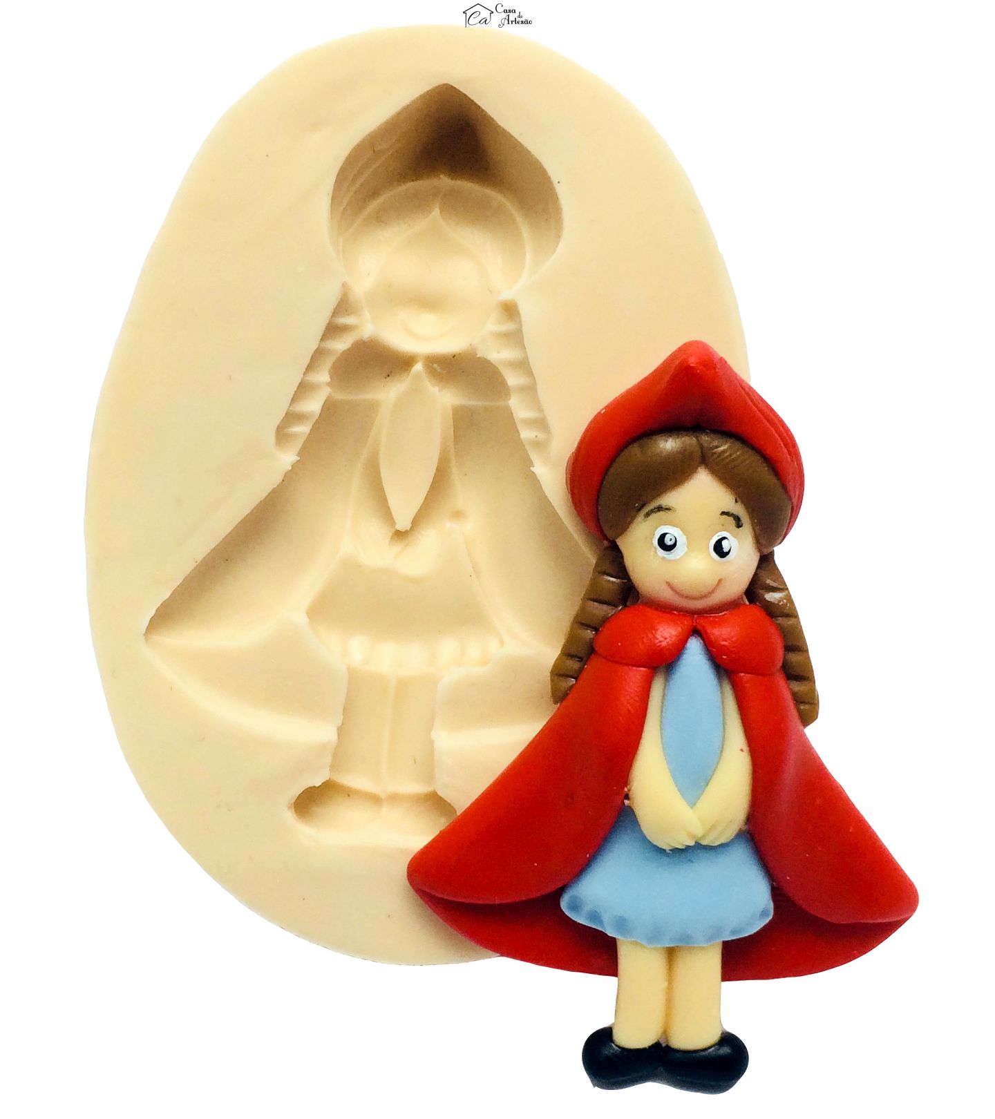 Molde de silicone - Chapeuzinho Vermelho - Chapeuzinho Md - P07