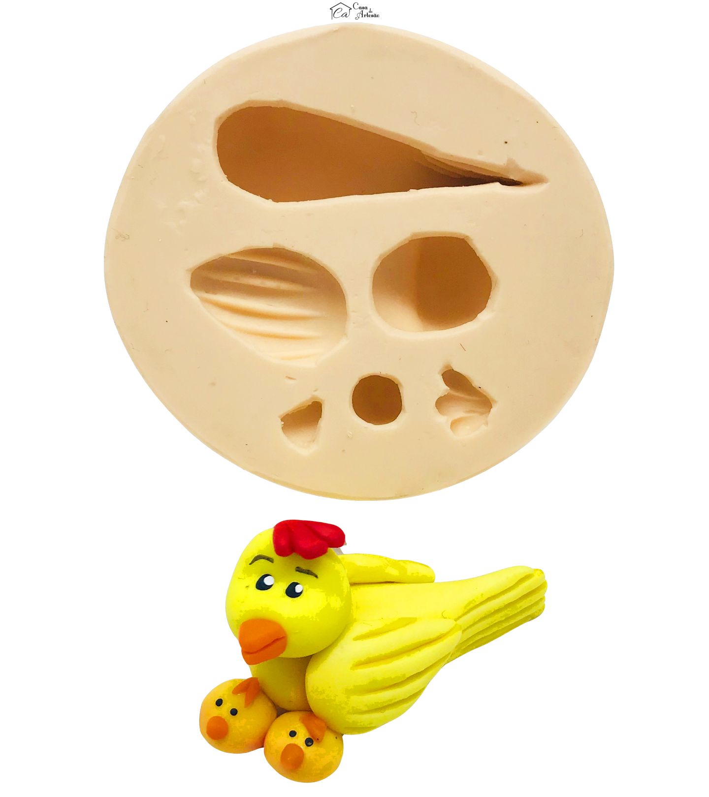 Molde de silicone - Passarinho - Mamãe