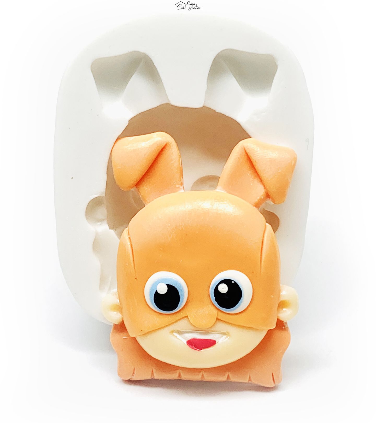 Molde de silicone - Os Aventureiros - Rosto Laranja - Grande - P1221