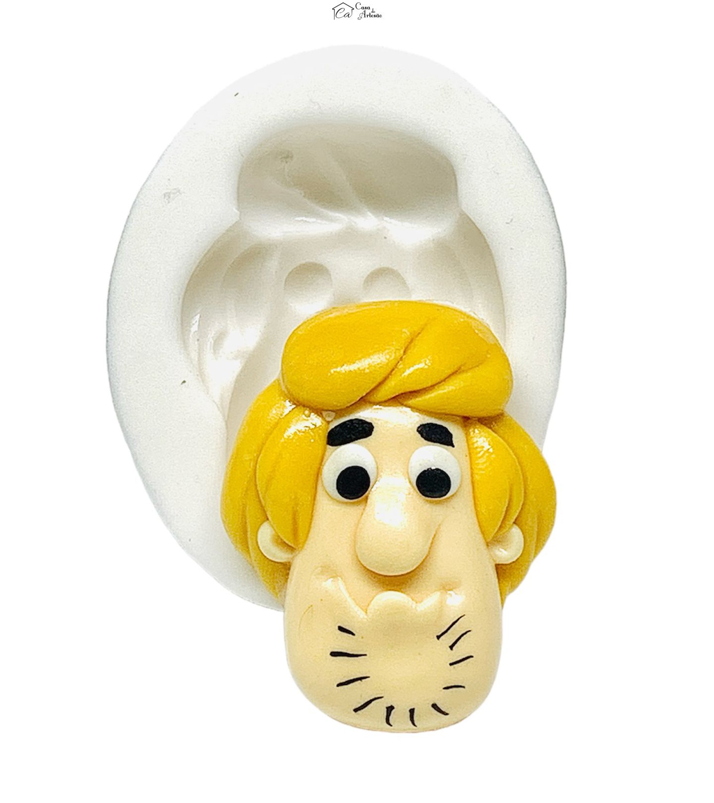 Molde de silicone - Scooby Doo - Rosto Salsicha - Grande - P1234