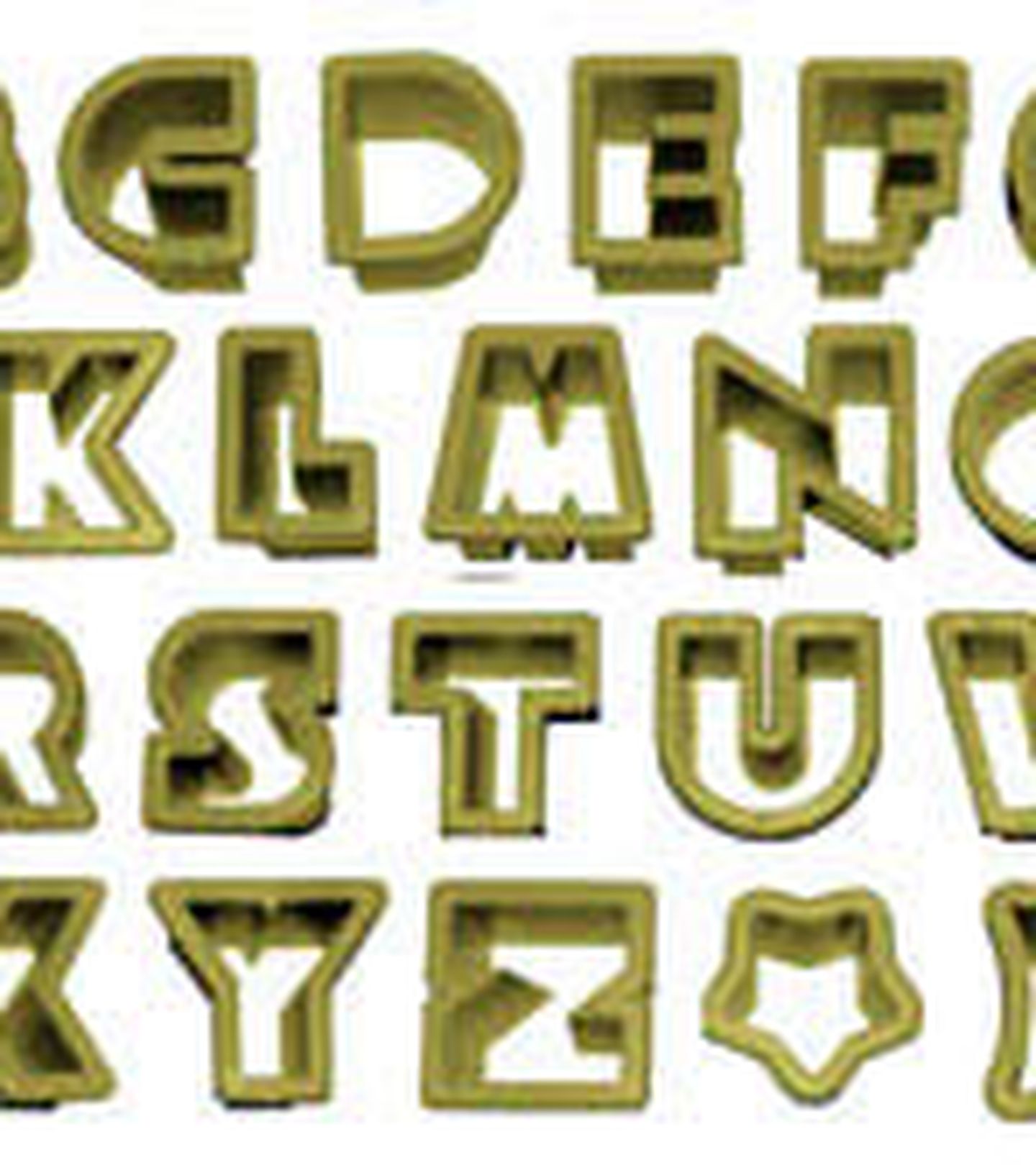 Cortador Blue Star - Letras - 3,5 cm - Cod.8428