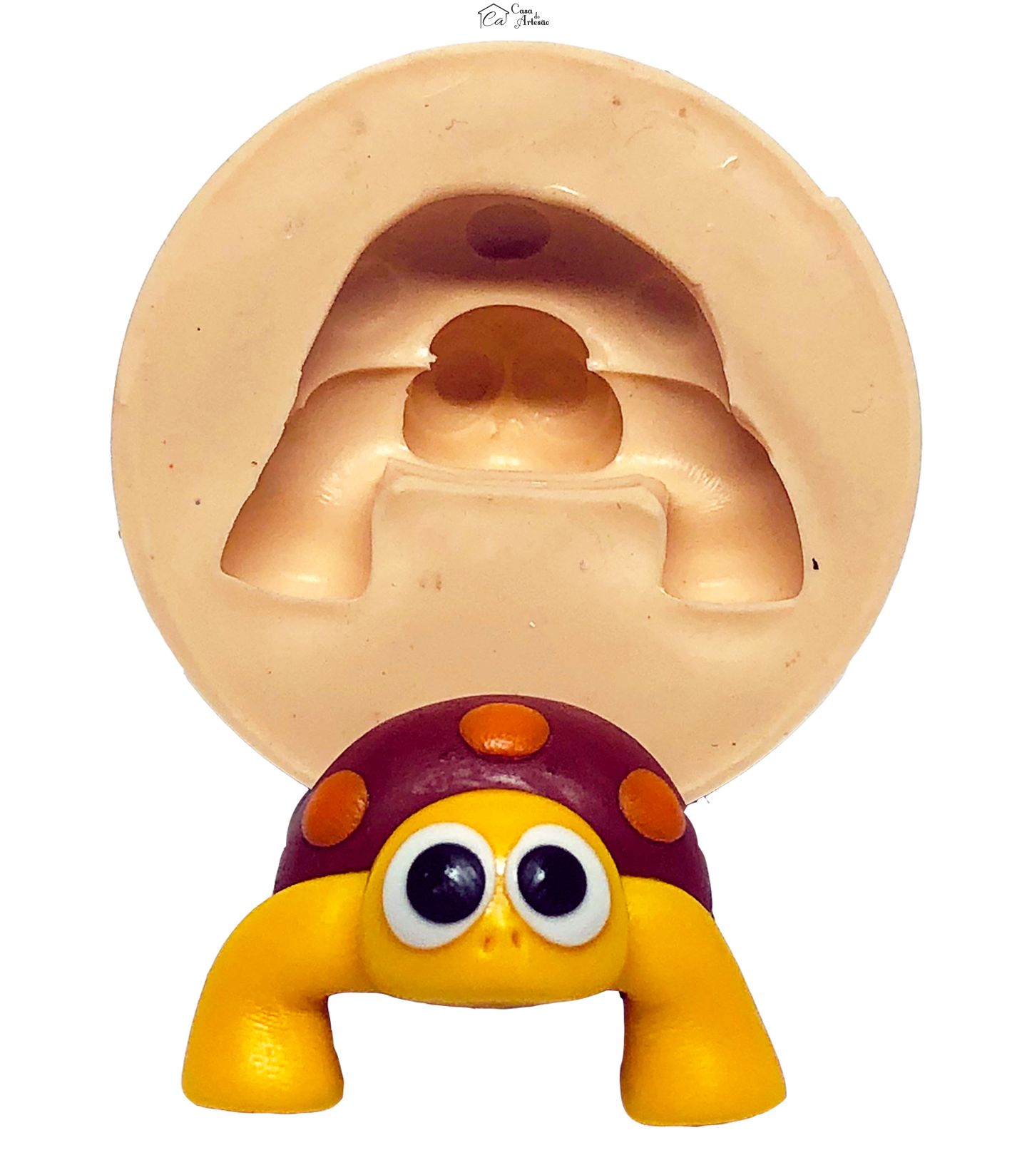 Molde de silicone - Baby Tv - Tartaruga - Media - P718