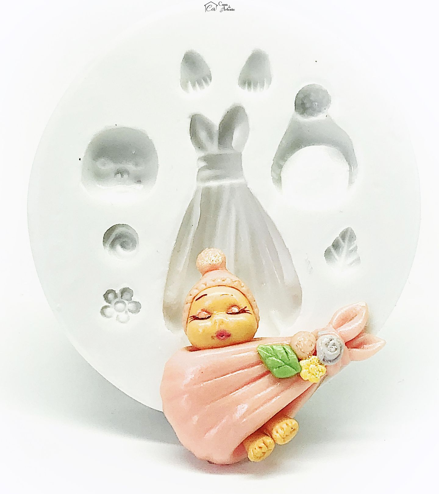 Molde de silicone - Bebe no Saco de Dormir -Mod. 1 - P1057