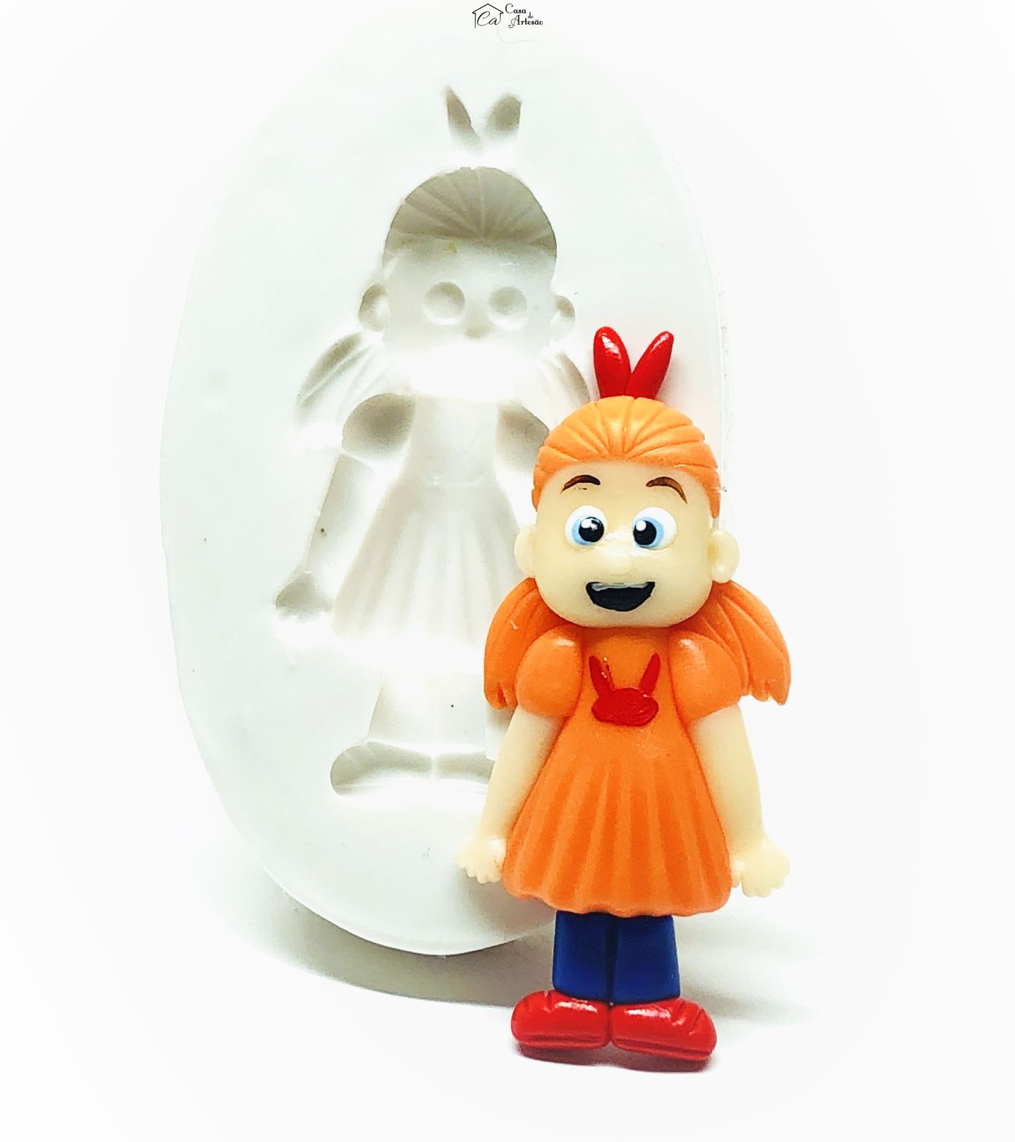 Molde de silicone - Os Aventureiros - Aventureira Laranja - Grande - P960