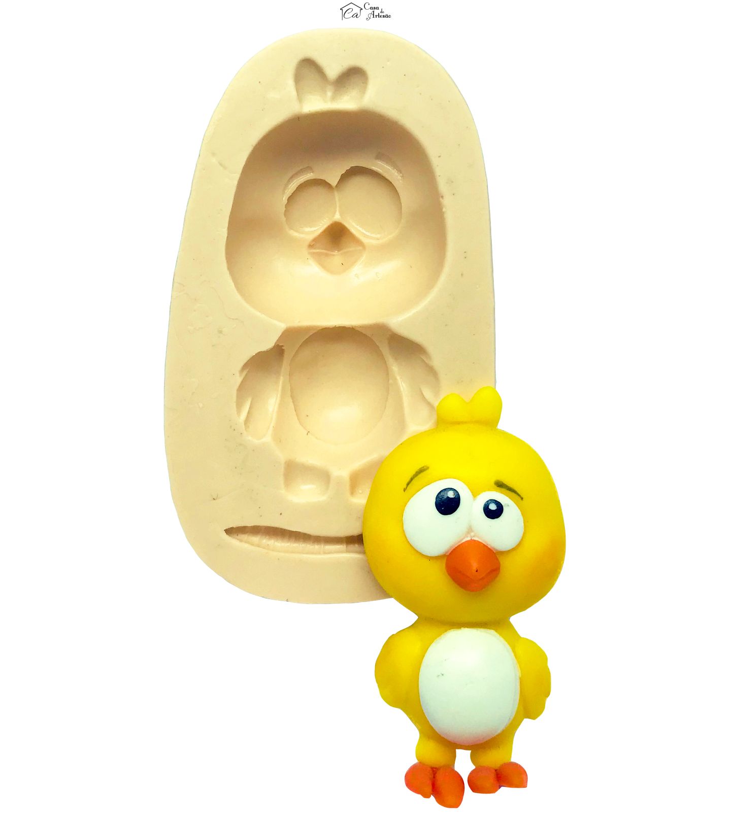 Molde de silicone - Galinha Pintadinha - Pintinho Amarelinho - Mod.2