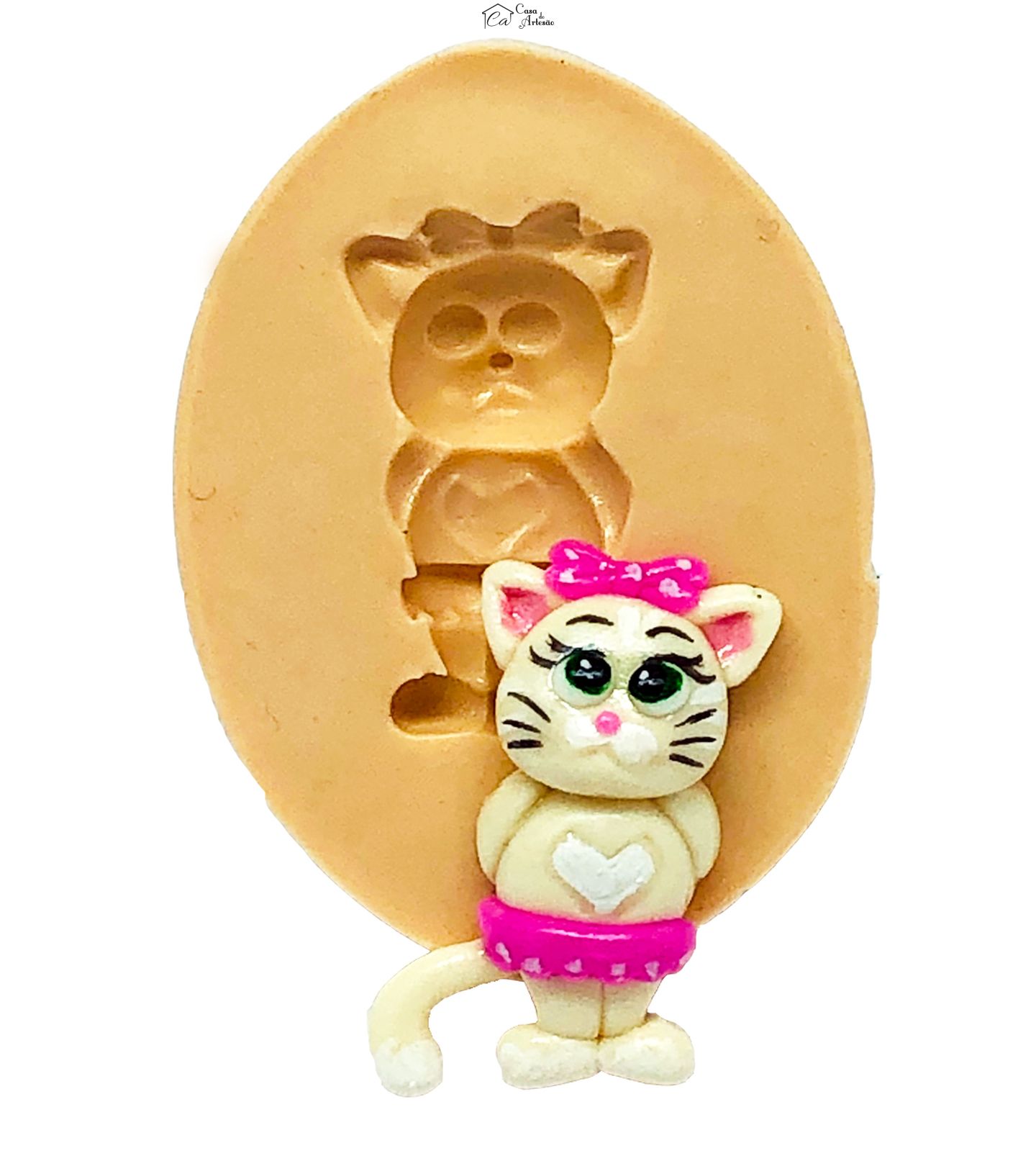 Molde de silicone - 44 Gatos - Pilou - Pequena - P804