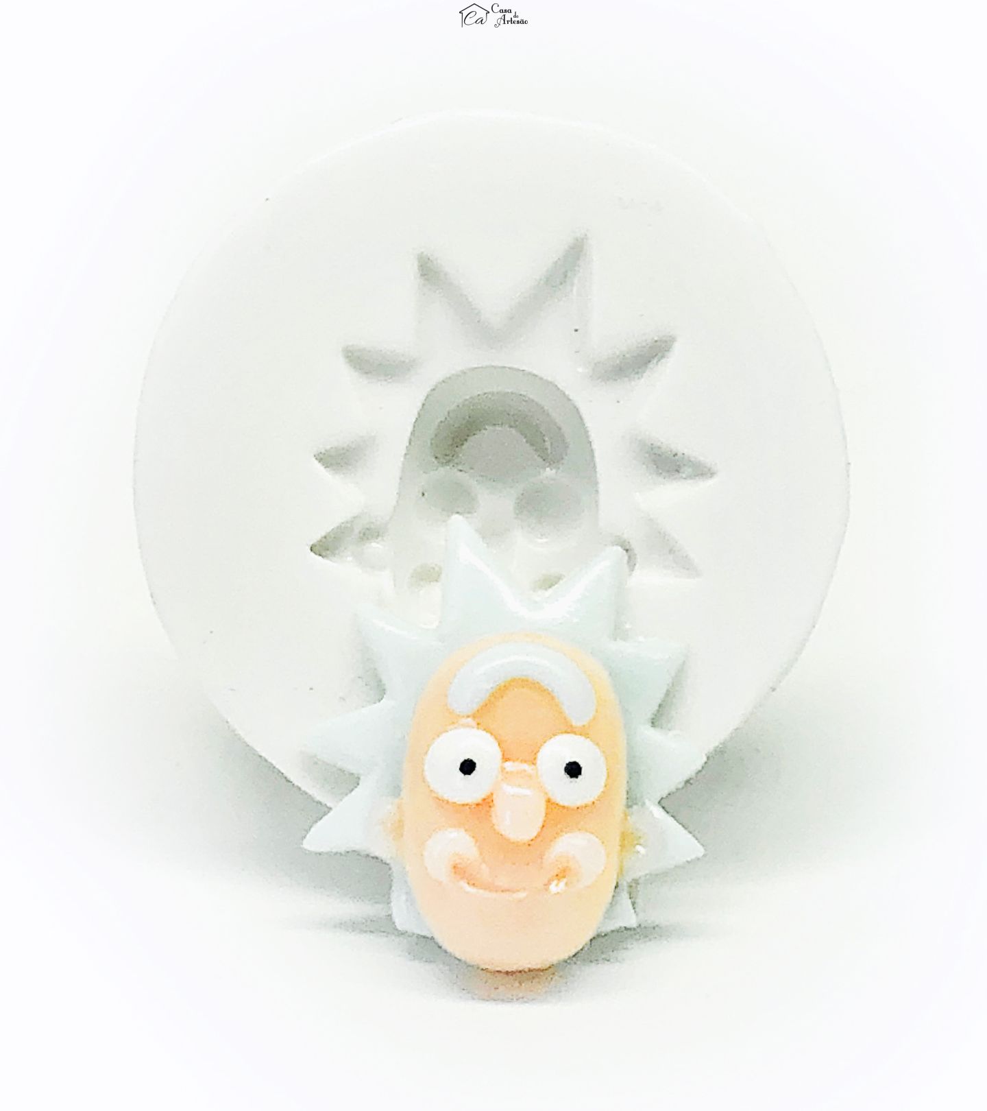 Molde de silicone - Rick e Morty - Rosto Rick - Pequeno - P1119