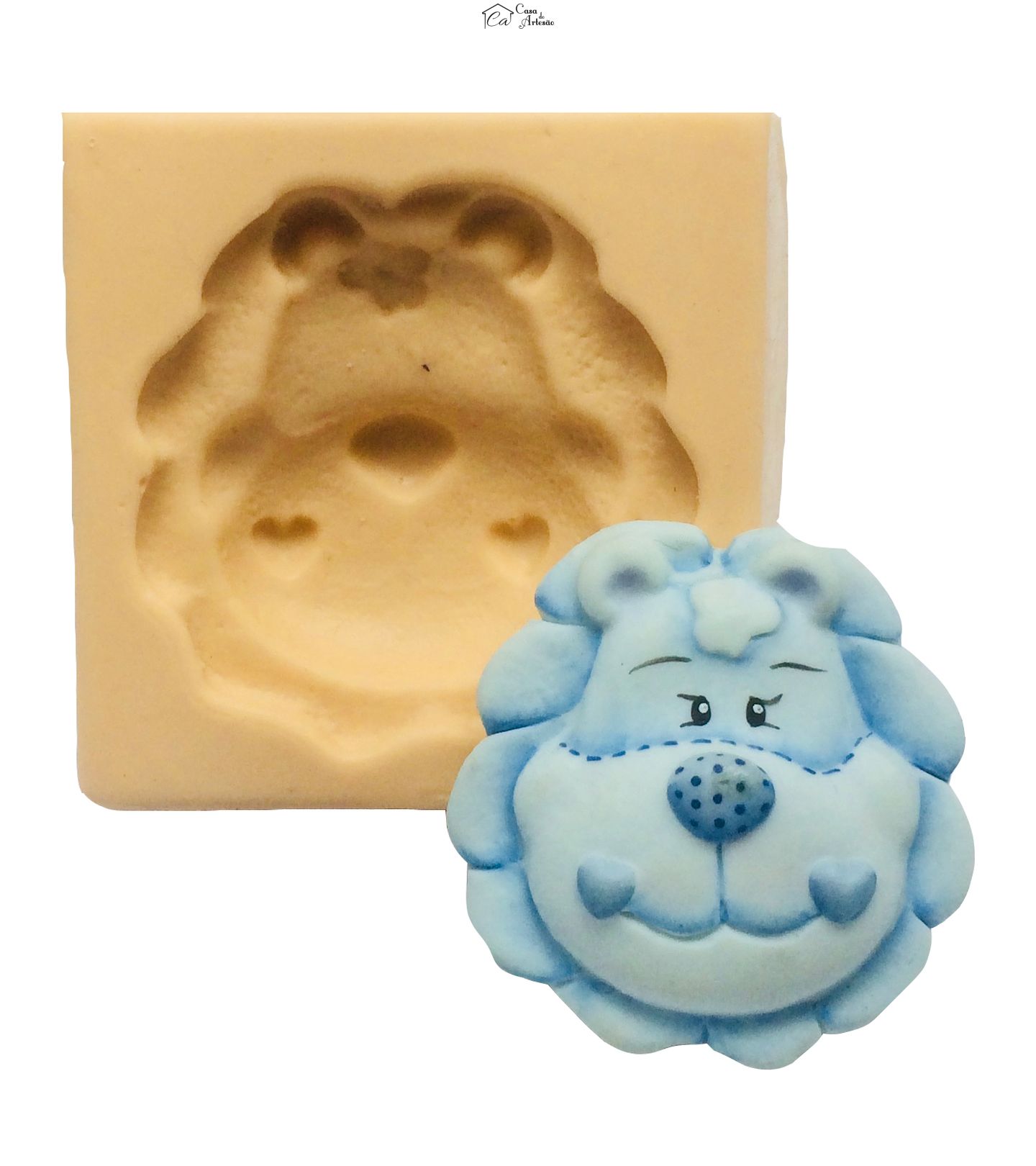 Molde de silicone - Rosto Leao - P83