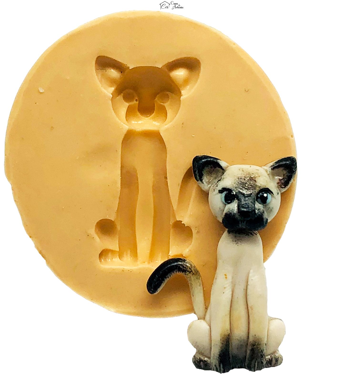 Molde de silicone - Gato - Siames - Pequeno - P848