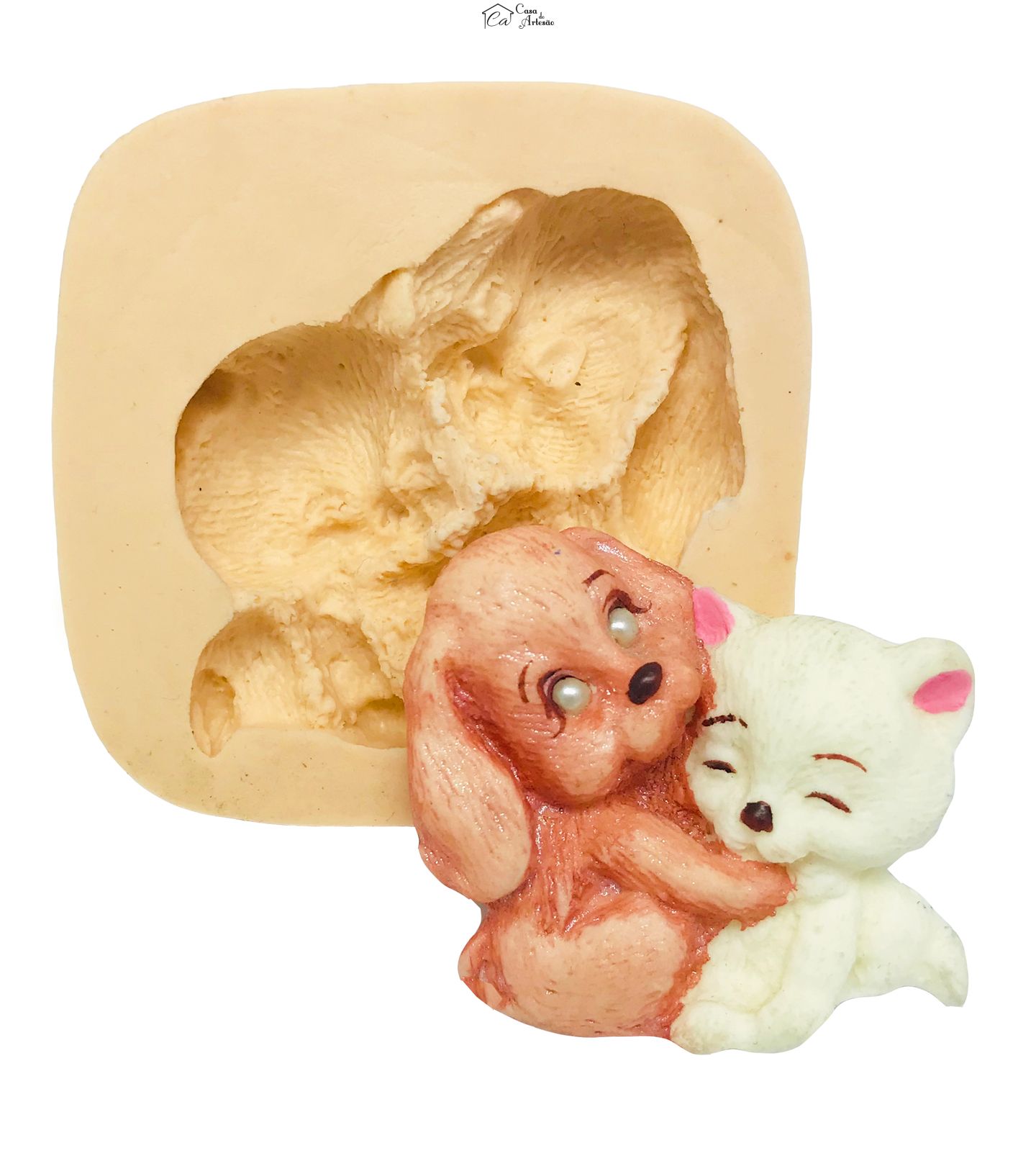 Molde de silicone - Cachorro e Gato - P152