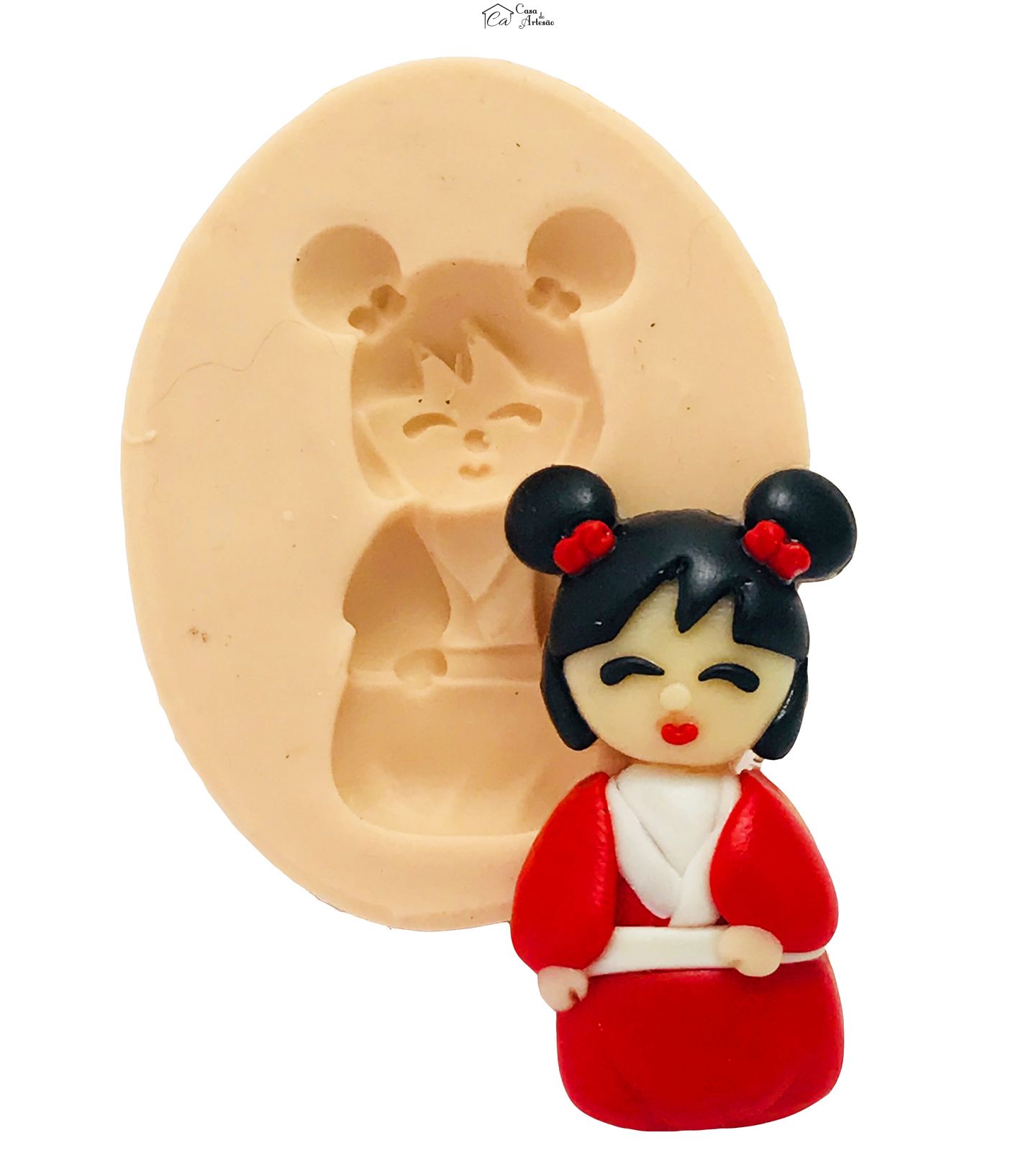 Molde de silicone - Gueixa - Modelo 01 - Media - P447