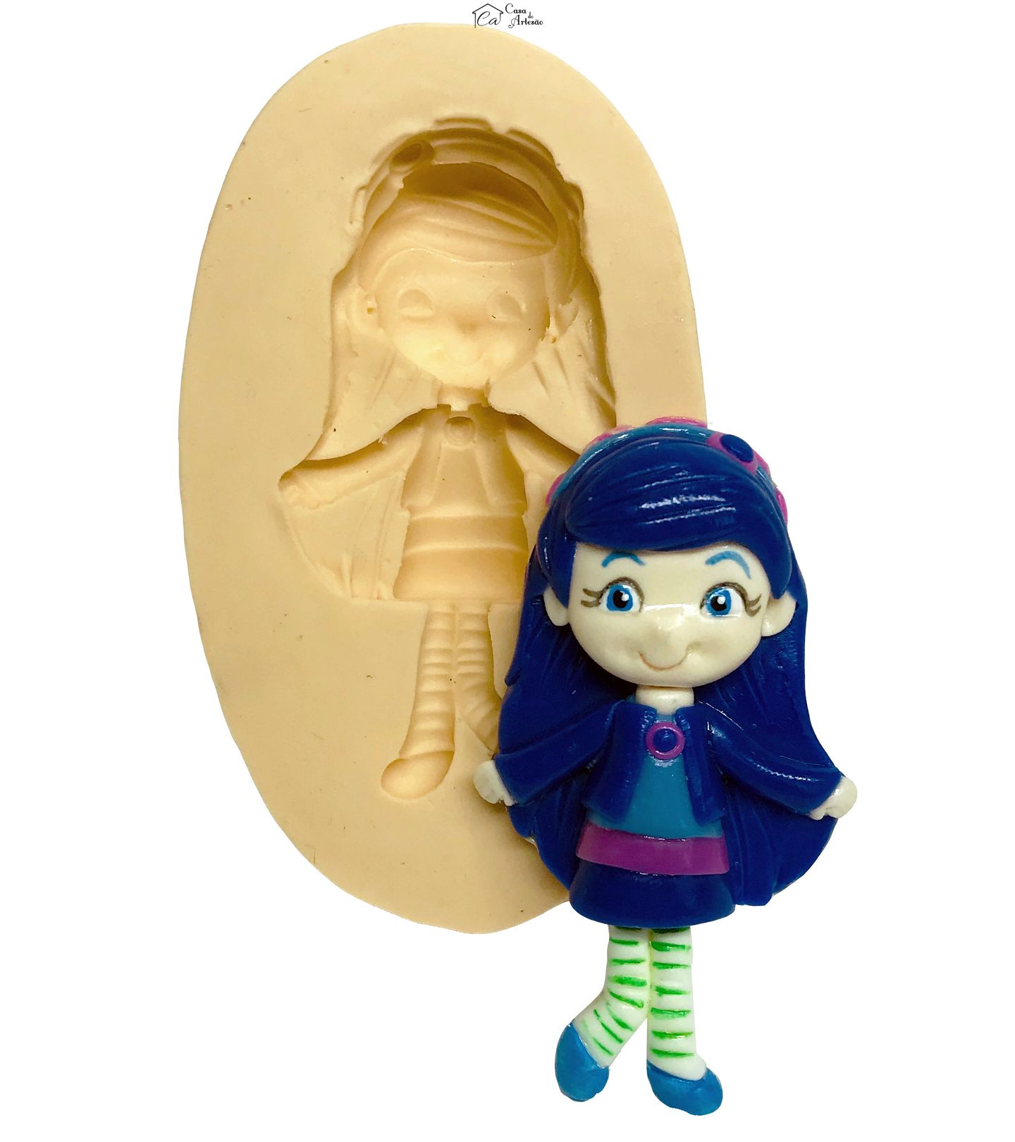 Molde de silicone - Moranguinho - Amora Linda - Boneca Media - P513