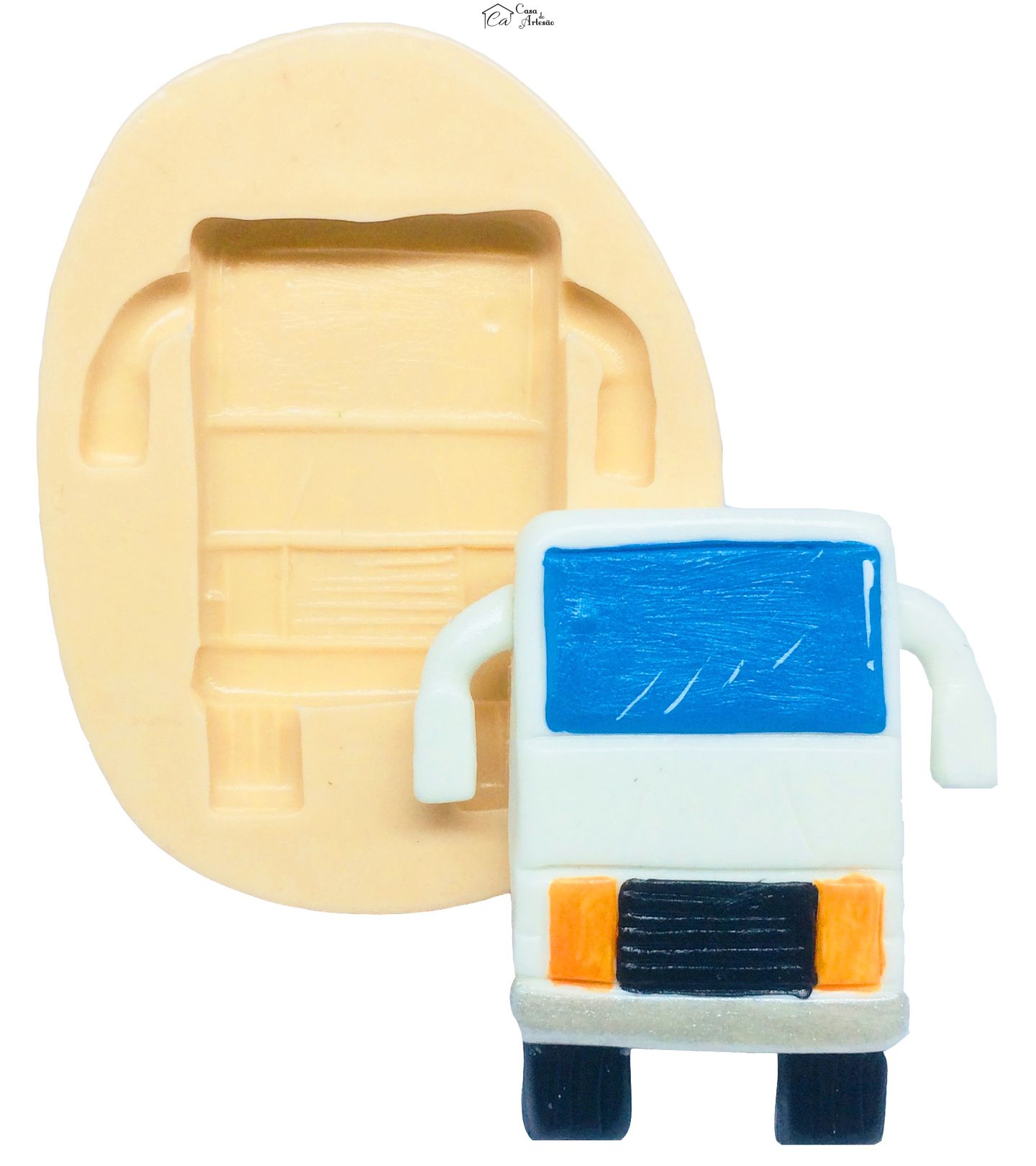 Molde de silicone - Meios de Transporte  Onibus  Grande - Vista Frontal - P258