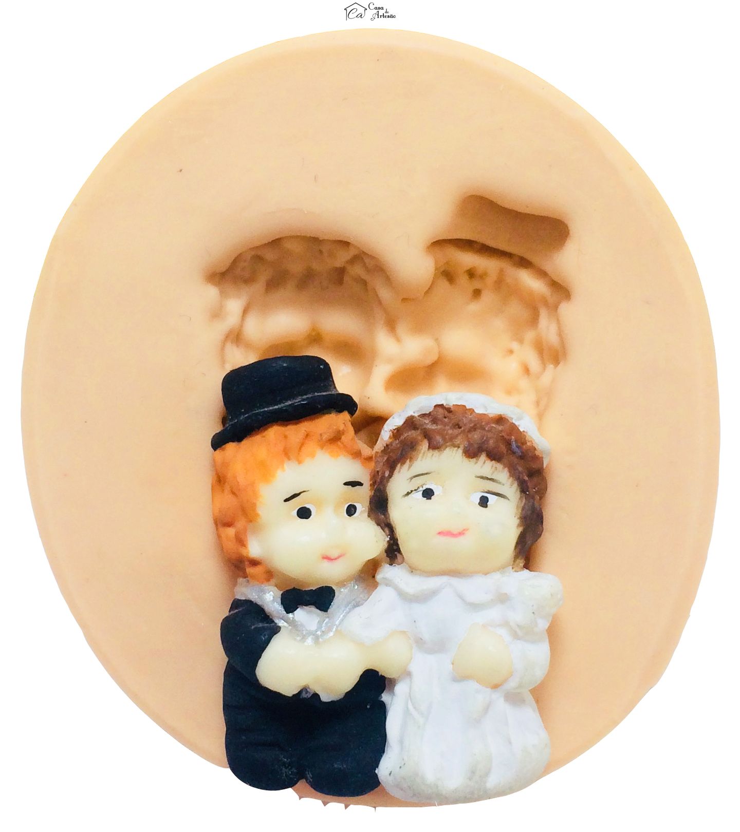 Molde de silicone - Casal Noivos