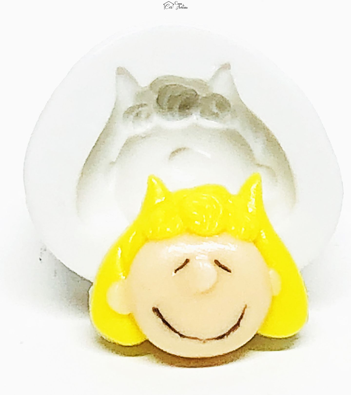 Molde de silicone - Turma do Snoopy - Rosto Sally - Pequeno - P1077