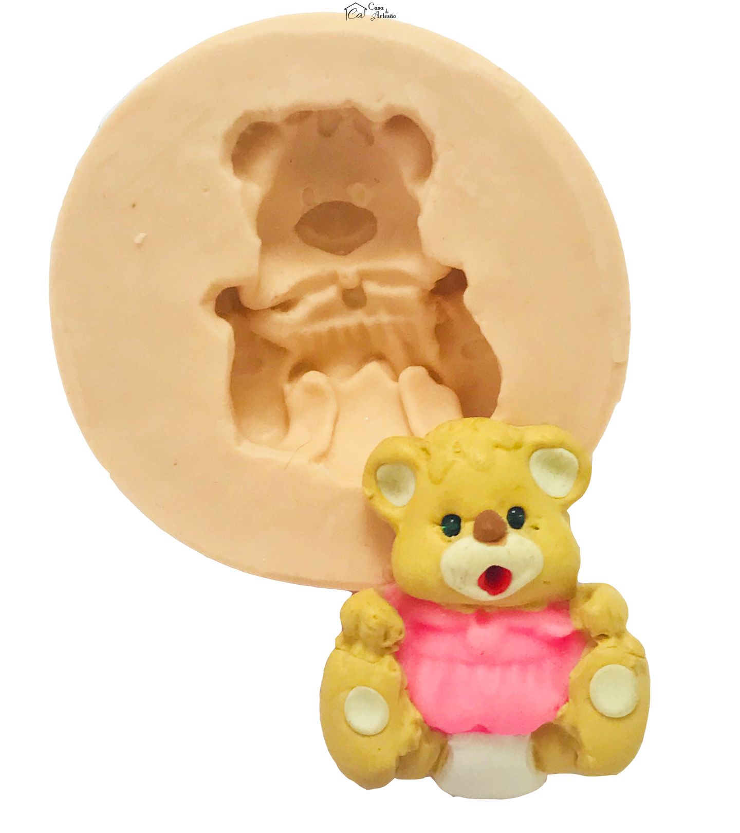 Molde de silicone - Ursinho com Fralda