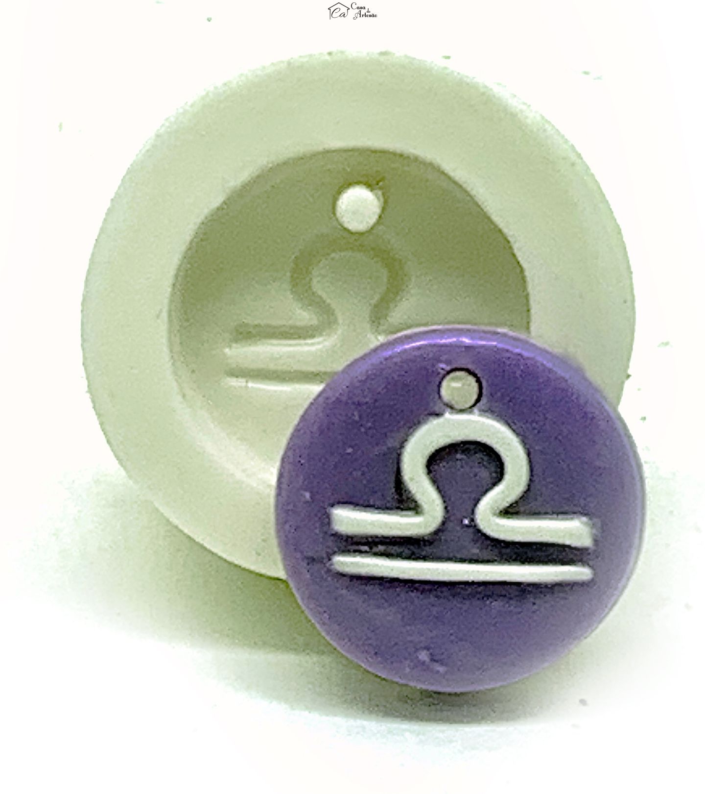 Molde de silicone - Horoscopo - Pingente - Libra - Pequeno - P1145