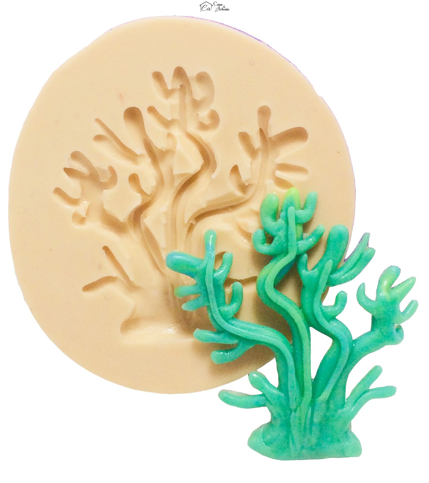 Molde de silicone - Alga Marinha - Pequena - P405/P866