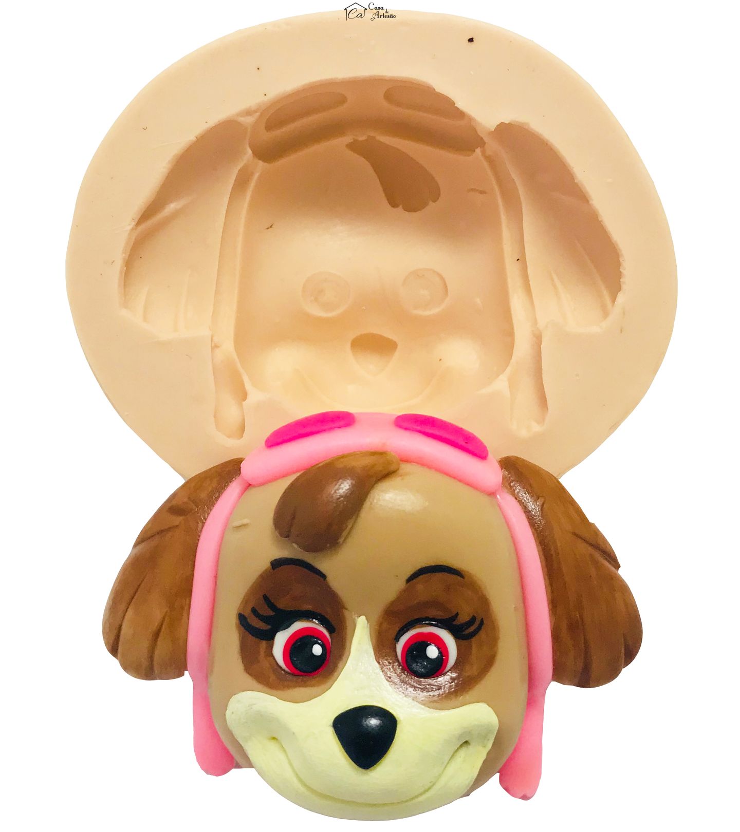 Molde de silicone - Patrulha Canina - Rosto Skye - Grande - P437