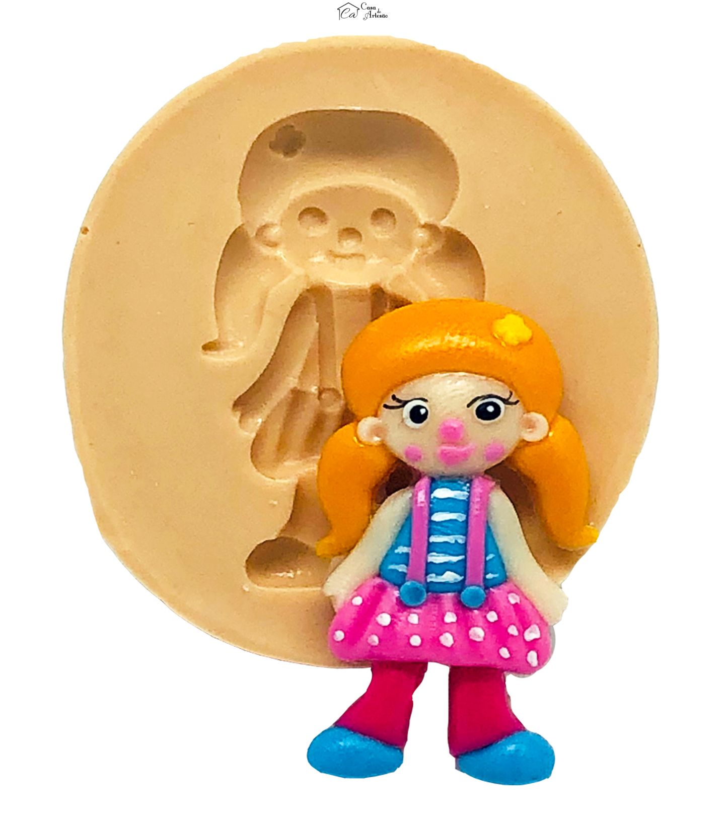 Molde de silicone - Circo Rosa - Palhaça 2 - Pequena - P833