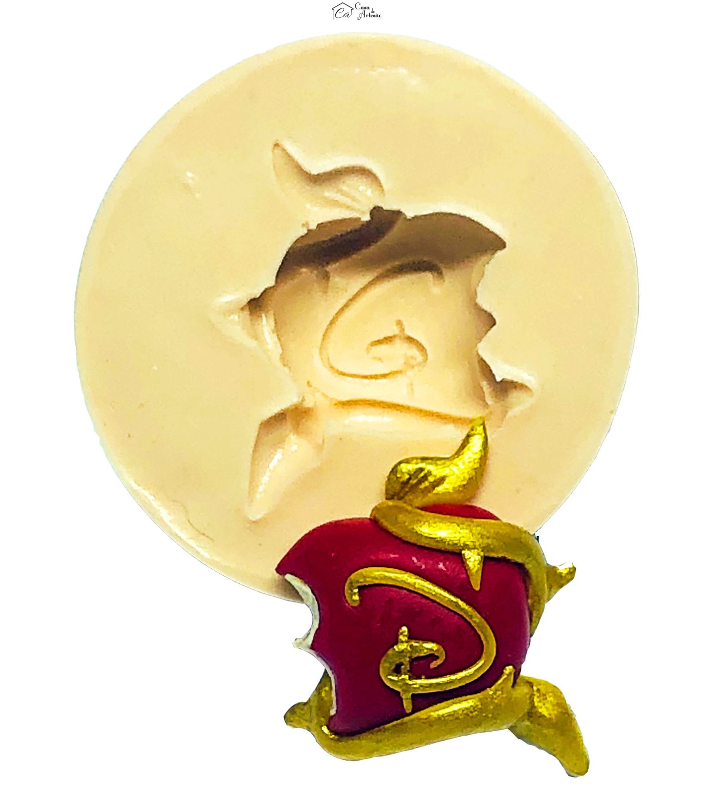 Molde de silicone - Descendentes - Maça - Pequena - P703