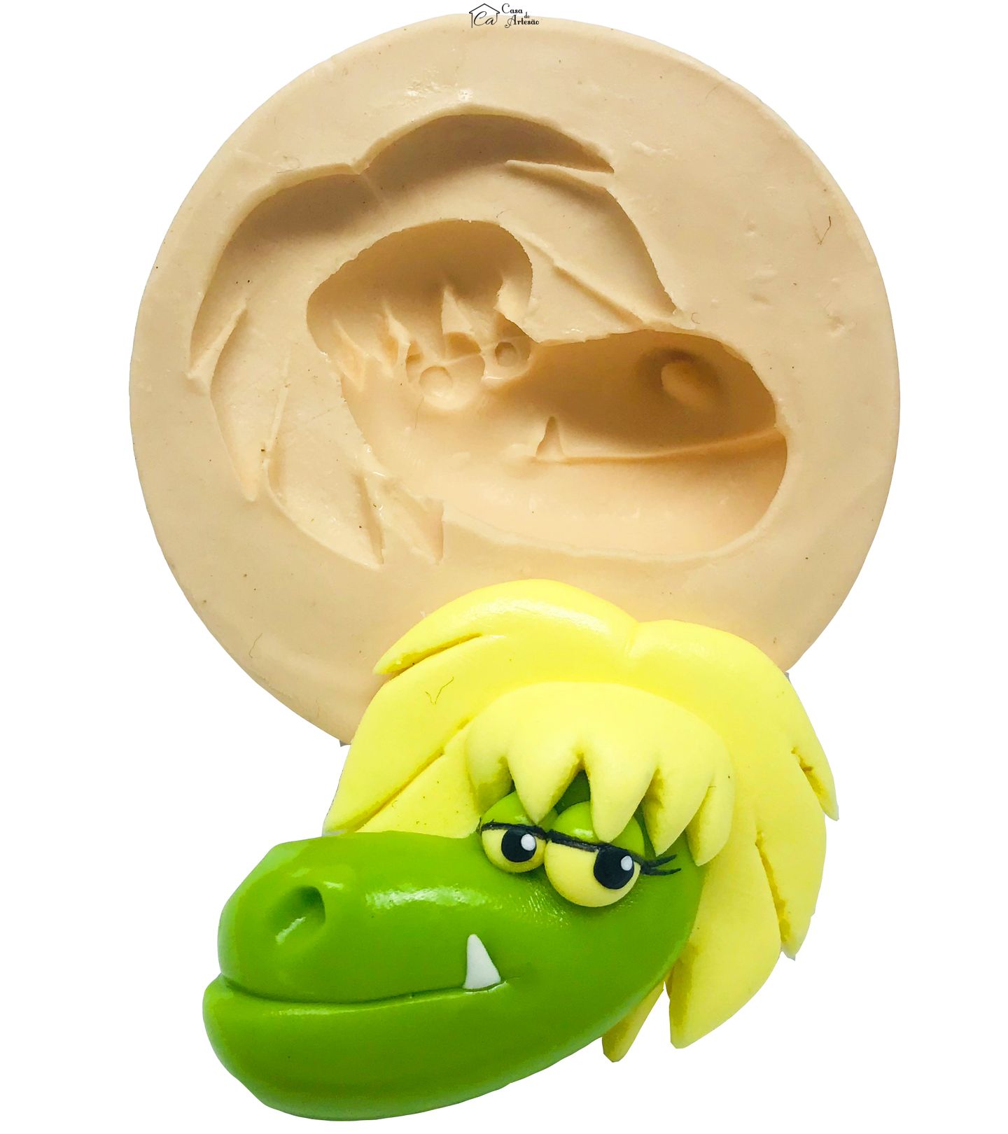 Molde de silicone - Sitio do Pica Pau Amarelo - Rosto Cuca - Grande - P480