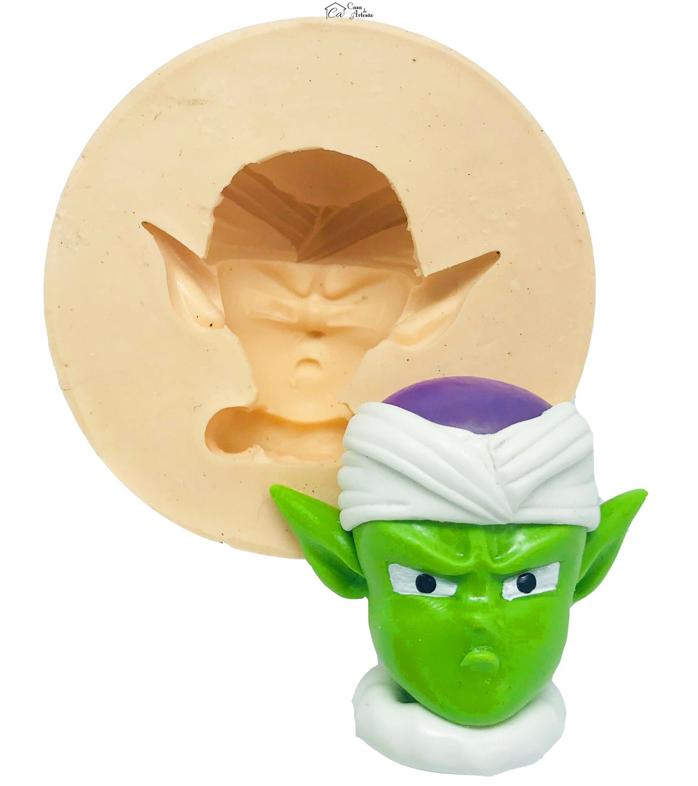 Molde de silicone - Dragon Ball - Rosto  Piccolo - Grande - P465
