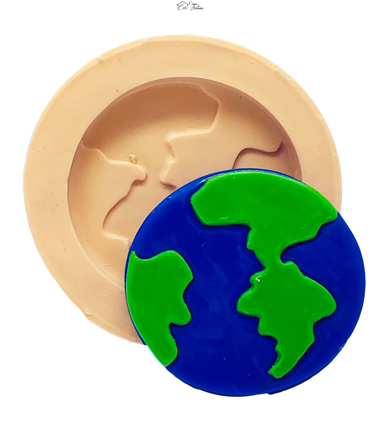 Molde de silicone - Astronauta - Planeta Terra - Grande - P785