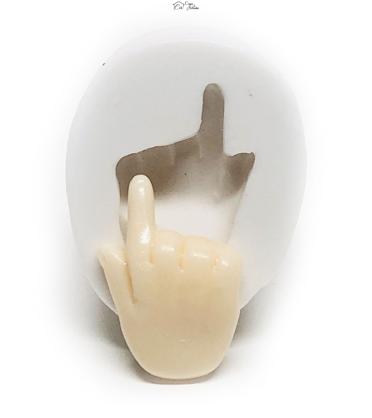 Molde de silicone - Alfabeto Libras - Q - Pequeno - P1098