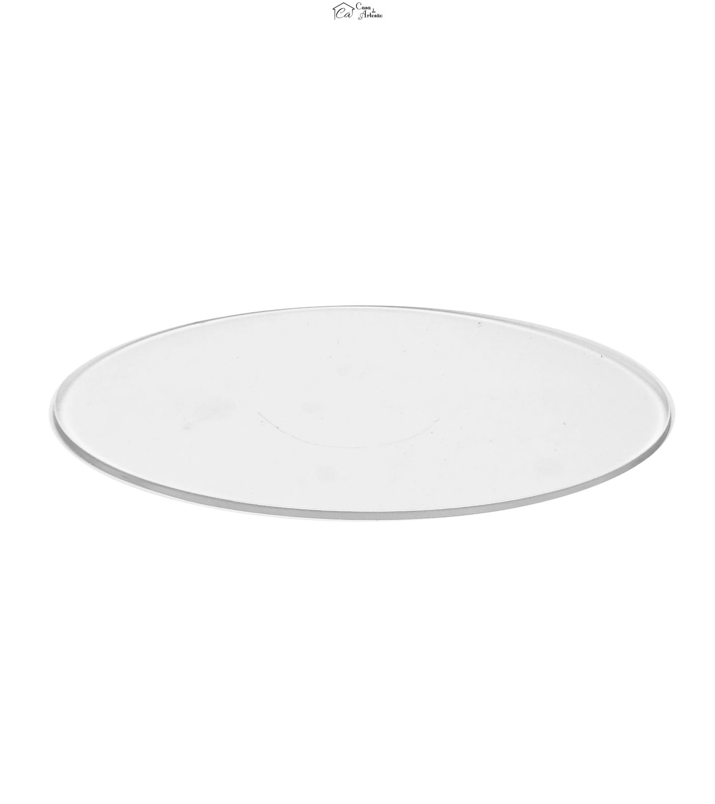 Base Acrilica - Oval - Gd - (Ø 14 X 8 cm) - Emb.C/ 3 pç